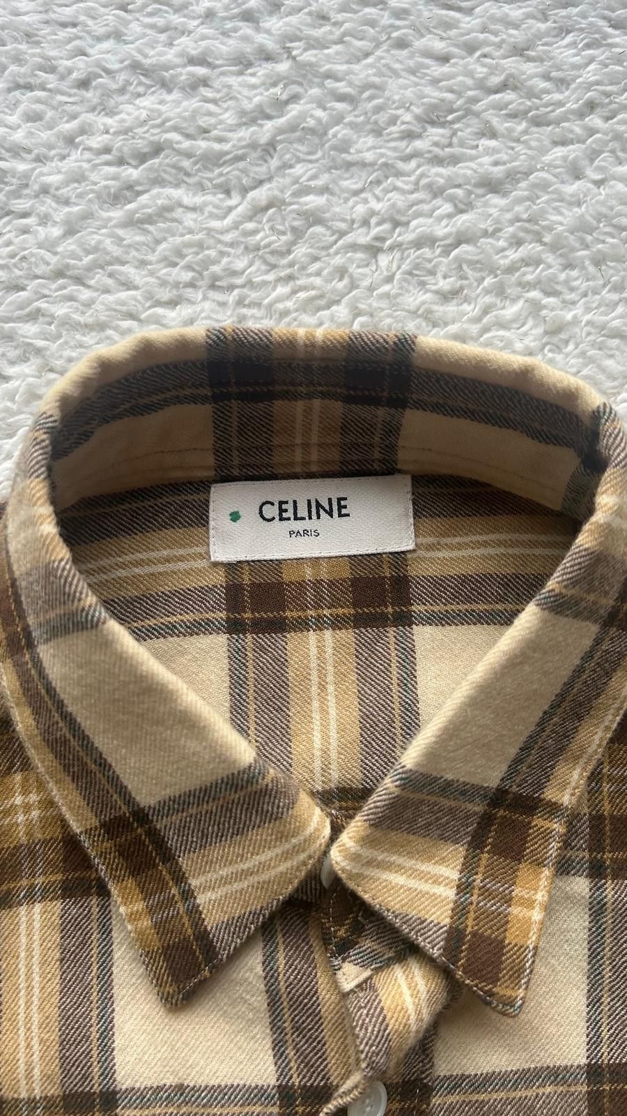 Celine Celine Prototype Plaid Shirt Sample Piece Hedi Era Size L / US 10 / IT 46 - 2 Thumbnail