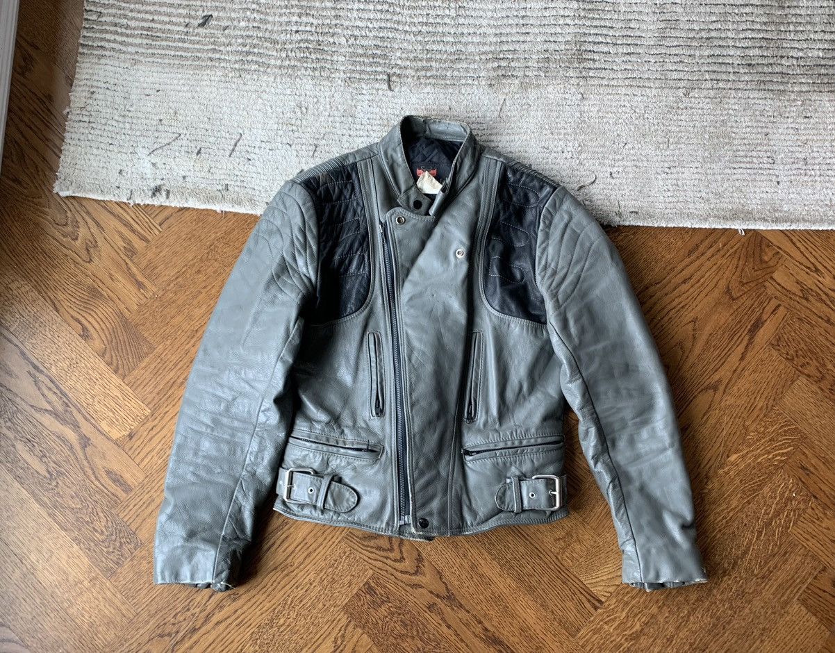 Other × Vintage 80s Bristol Golden Crown Vintage Leather Motorcycle Jacket S Size US M / EU 48-50 / 2 - 14 Thumbnail