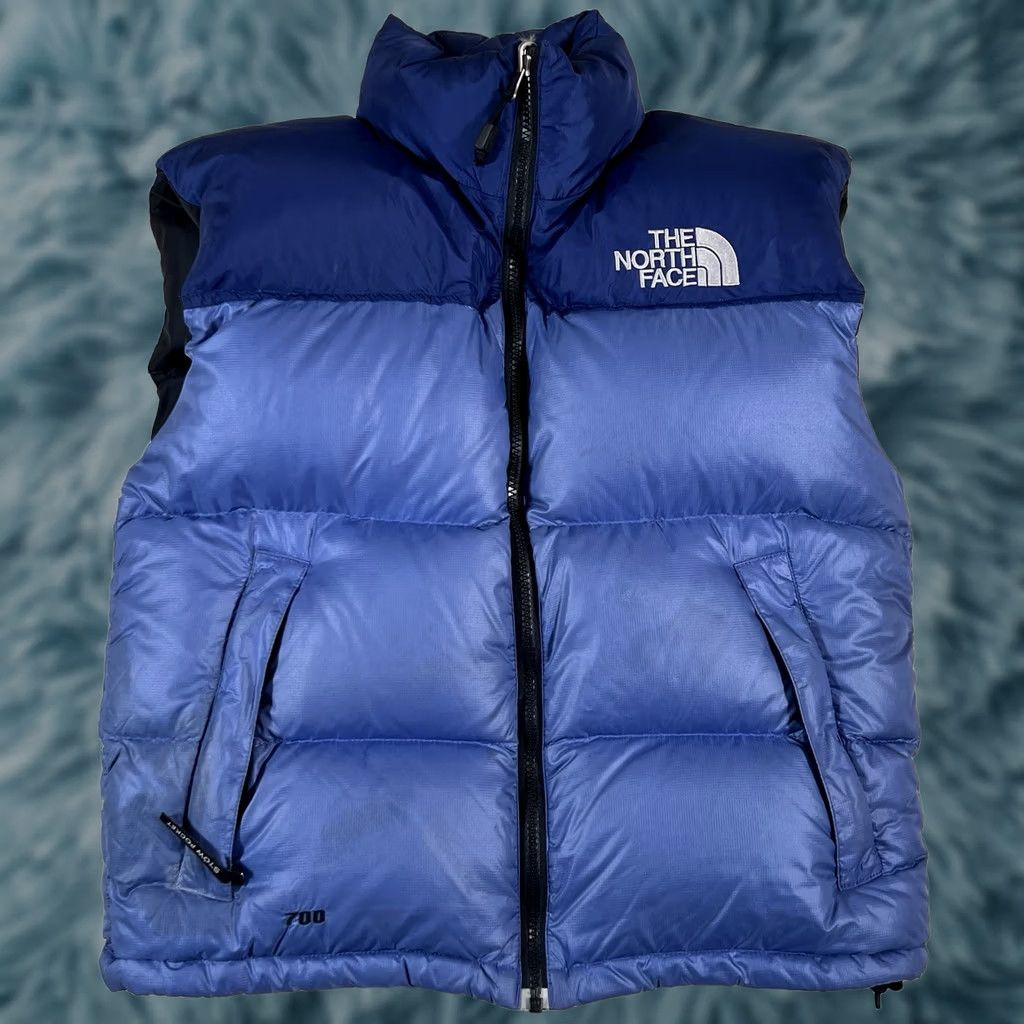 The North Face The North Face 700 Down Puffer Vest Women Small Blue Full Zip Packable Hood Vest Size S / US 4 / IT 40 - 1 Thumbnail