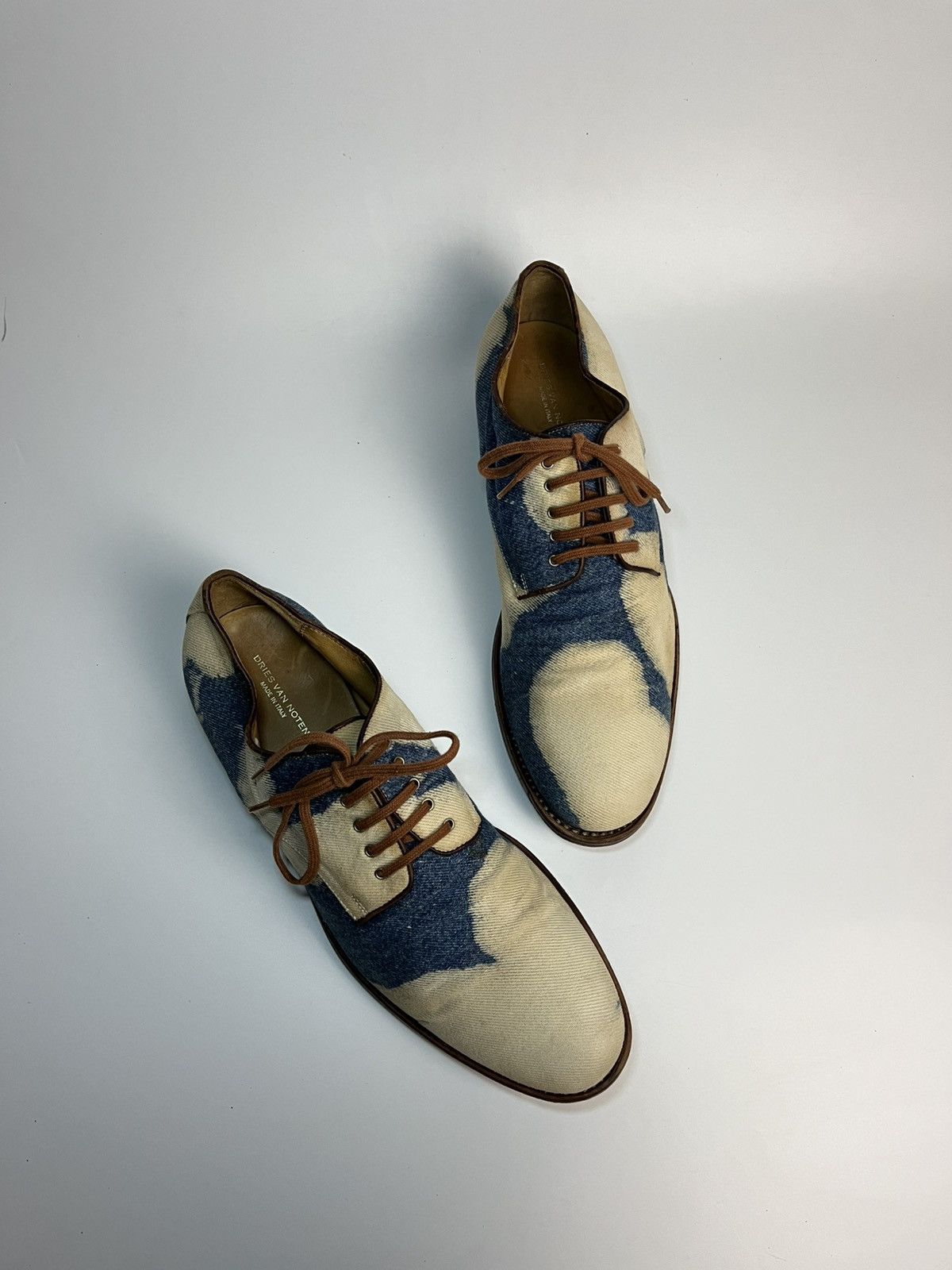 Dries Van Noten Dries Van Noten SS11 Archival Bleached Denim Derby Shoes Size US 9 / EU 42 - 2 Thumbnail