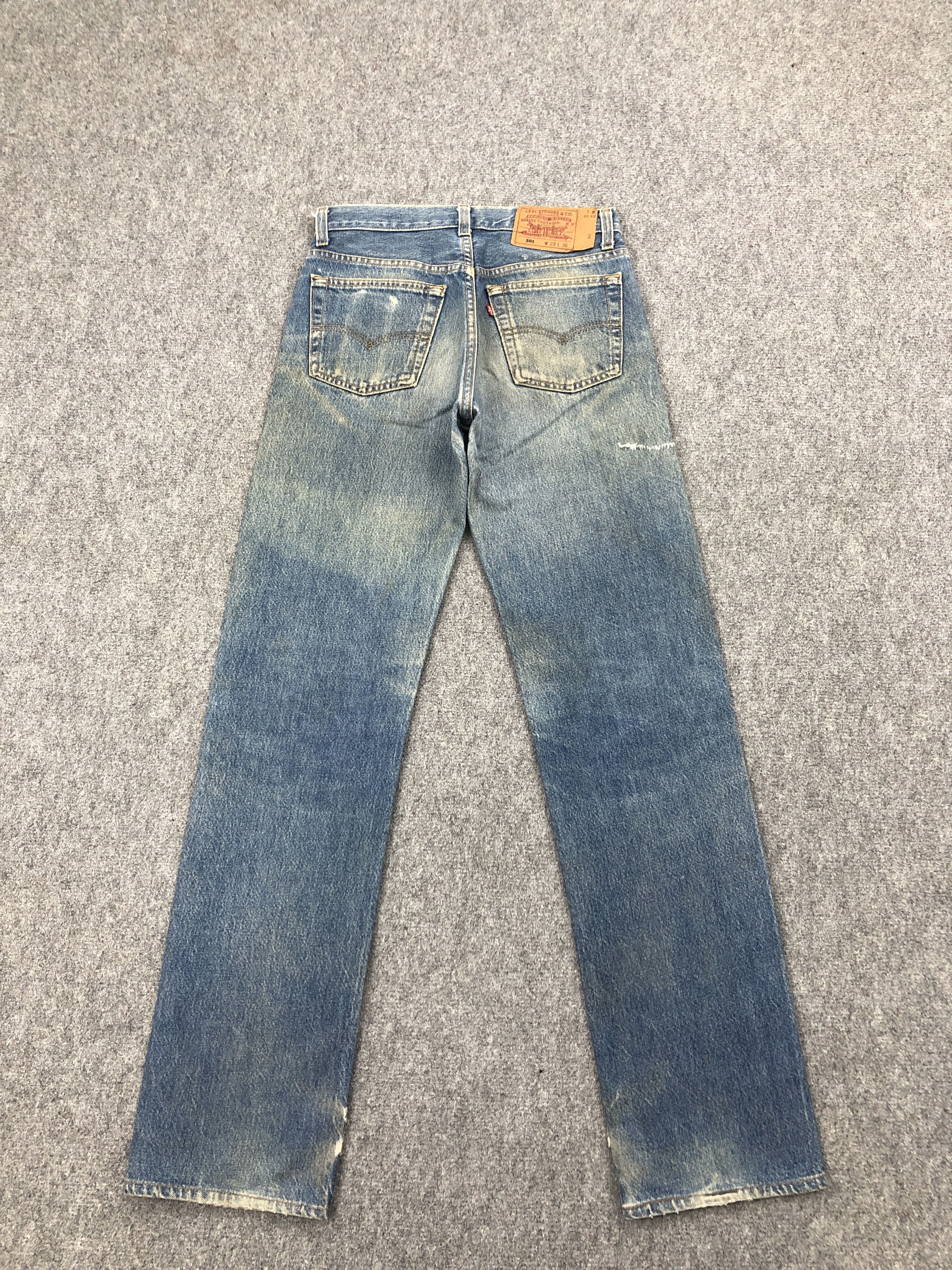 Levi's × Vintage Rusty Faded Blue Vintage 90s Levis 501 Jeans Size US 28 / EU 44 - 3 Thumbnail