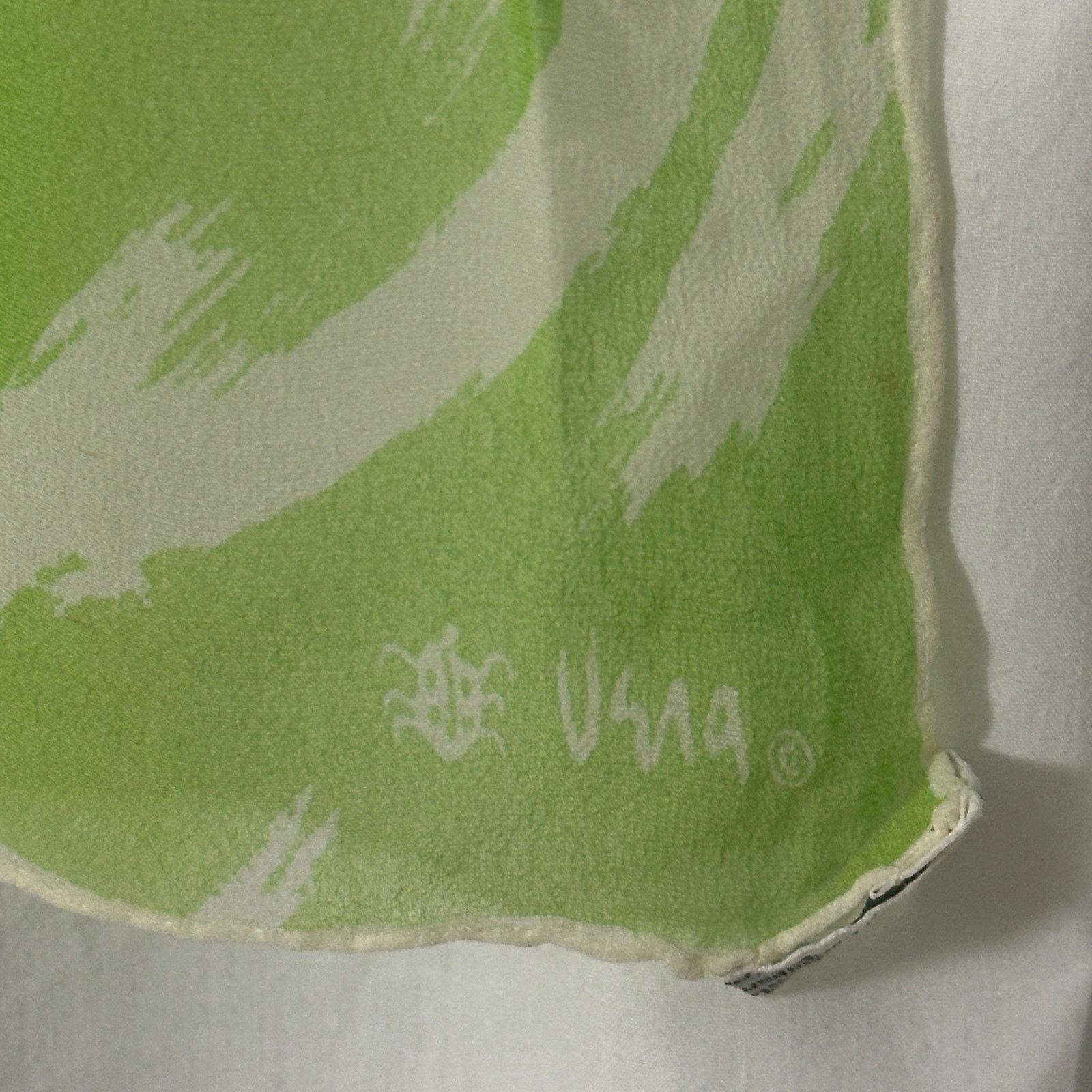 Vintage Vintage 60s Vera Neumann Ladybug Green Sheer Silk Scarf Size ONE SIZE - 6 Thumbnail