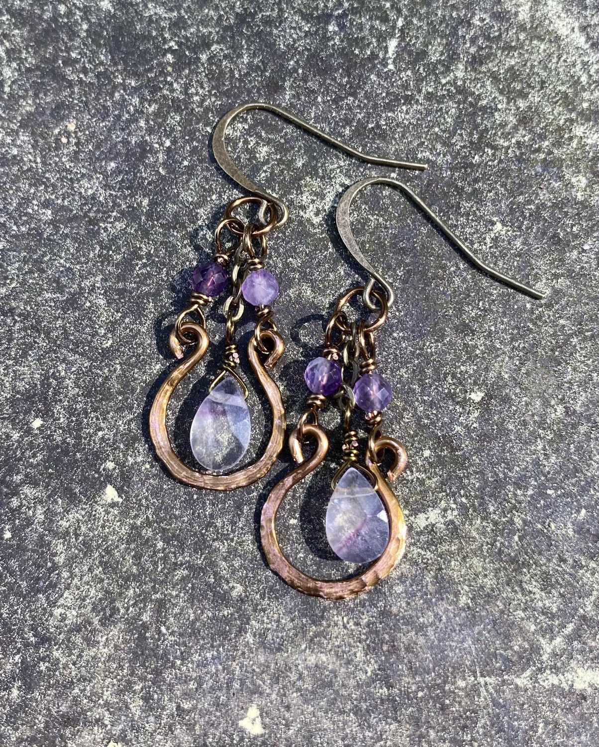 Handmade Fluorite Drop Earrings Size ONE SIZE - 5 Thumbnail