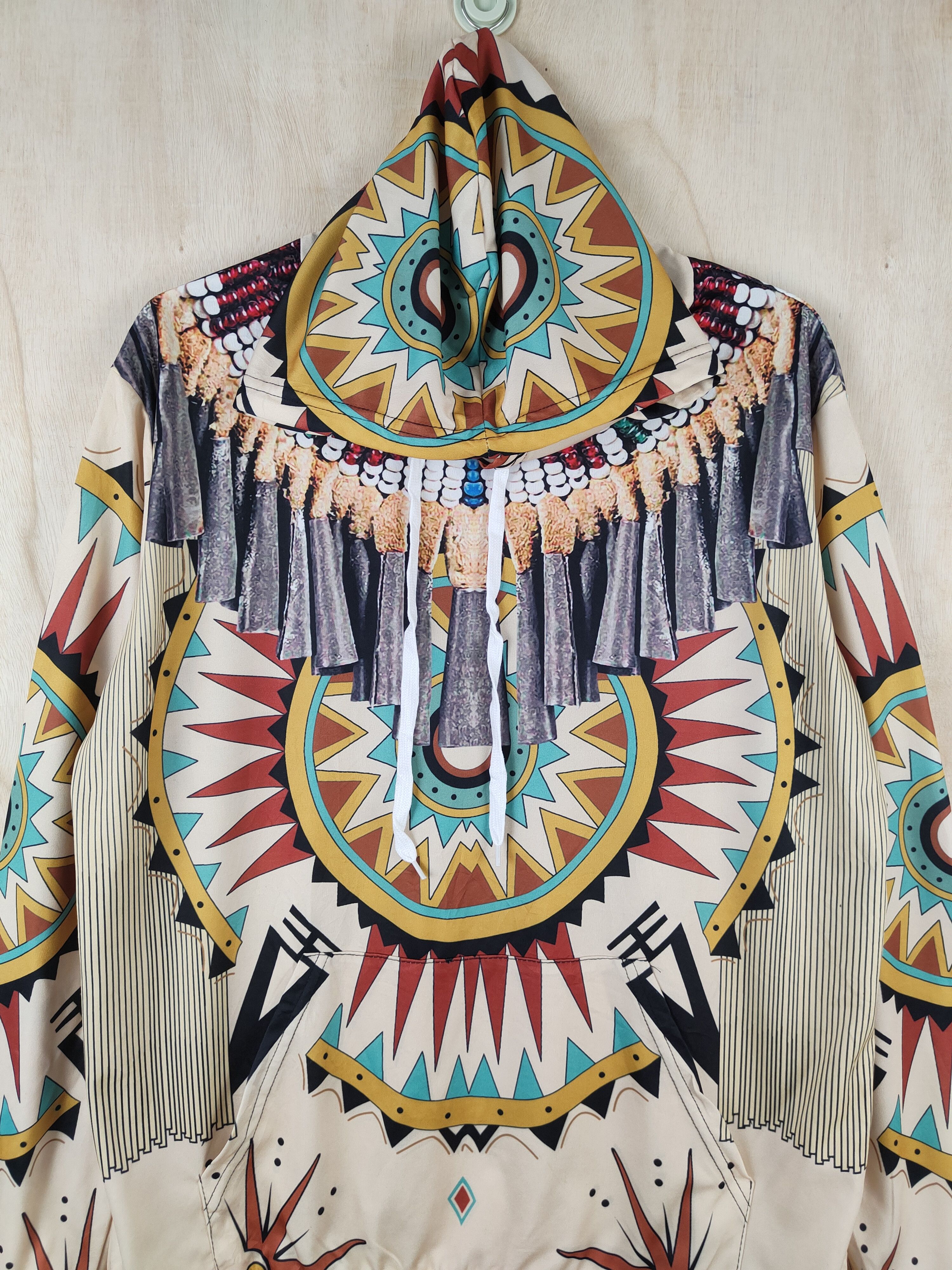 Japanese Brand Japan printed navajo art Hoodie thin Sweatshirts #S2479 Size US L / EU 52-54 / 3 - 2 Thumbnail