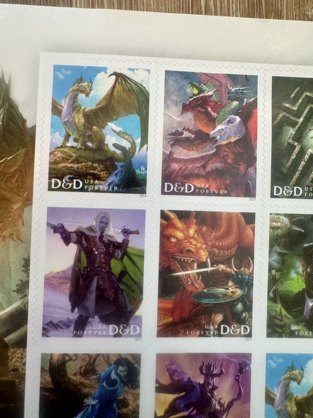 Brain Dead Dungeons & Dragons 2x Collectors Sheets of Stamps (2023) Size ONE SIZE - 5 Thumbnail