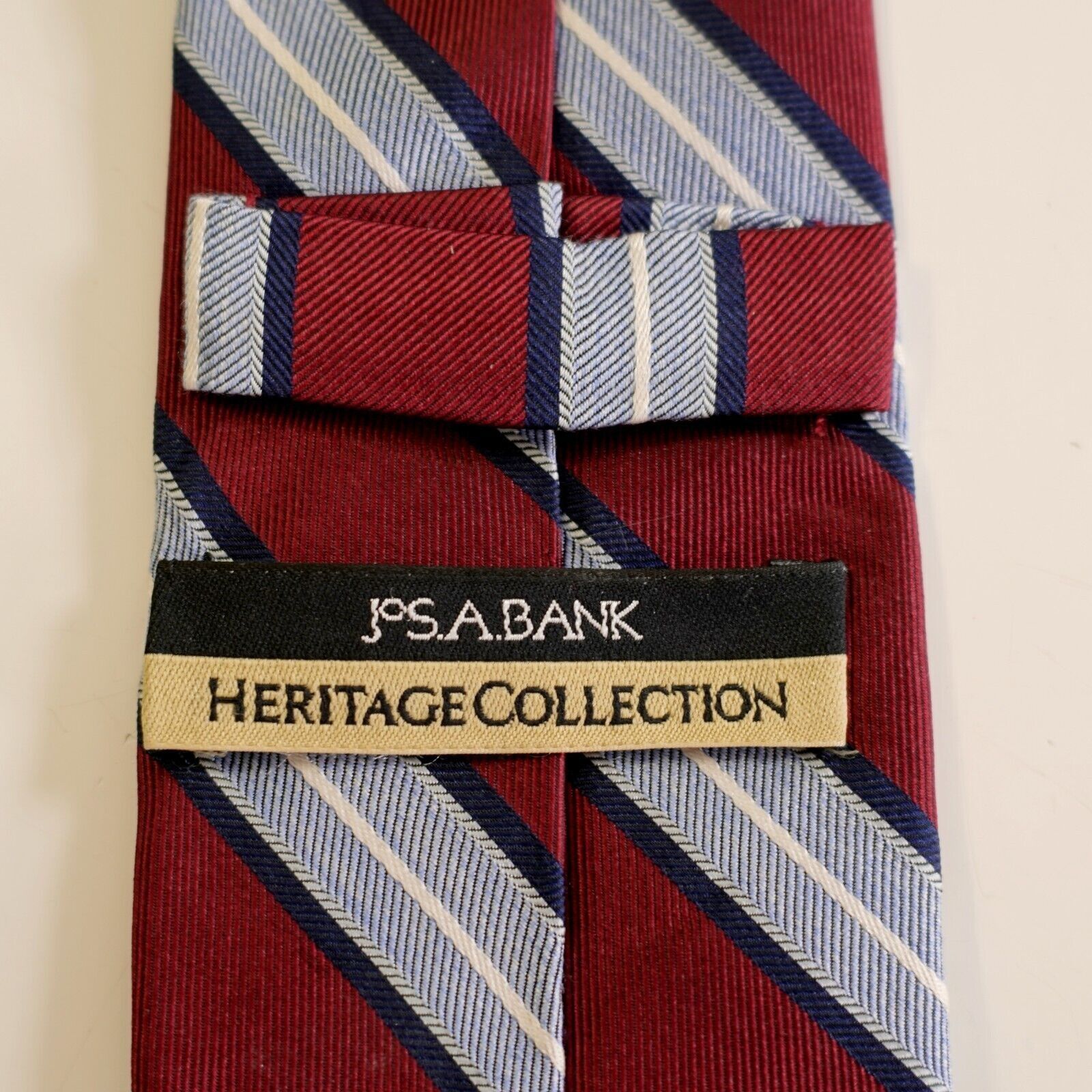 Jos. A. Bank Jos A Bank Heritage Collection Red Blue Striped Woven Skinny Size ONE SIZE - 3 Thumbnail