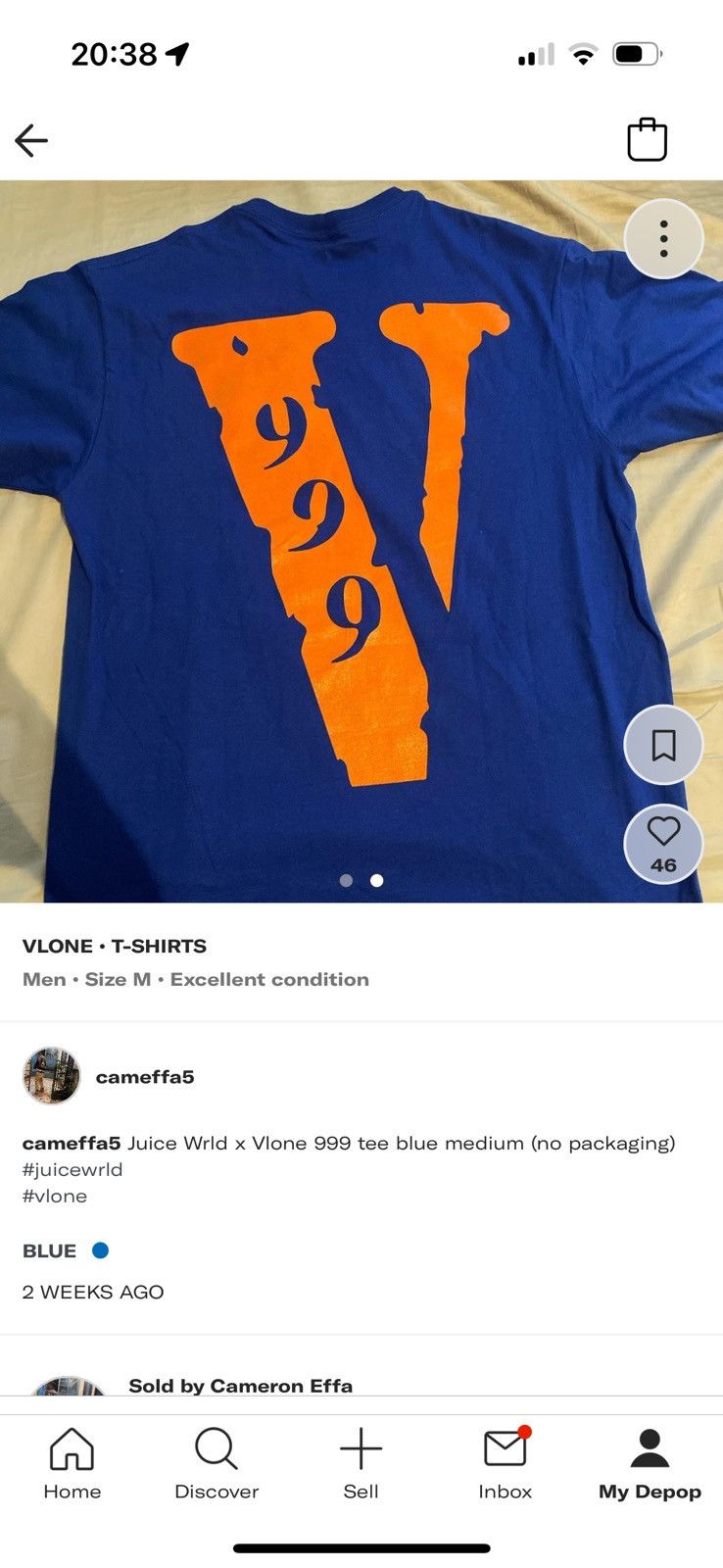 Vlone Vlone x juice wrld 999 tee Size US M / EU 48-50 / 2 - 2 Thumbnail