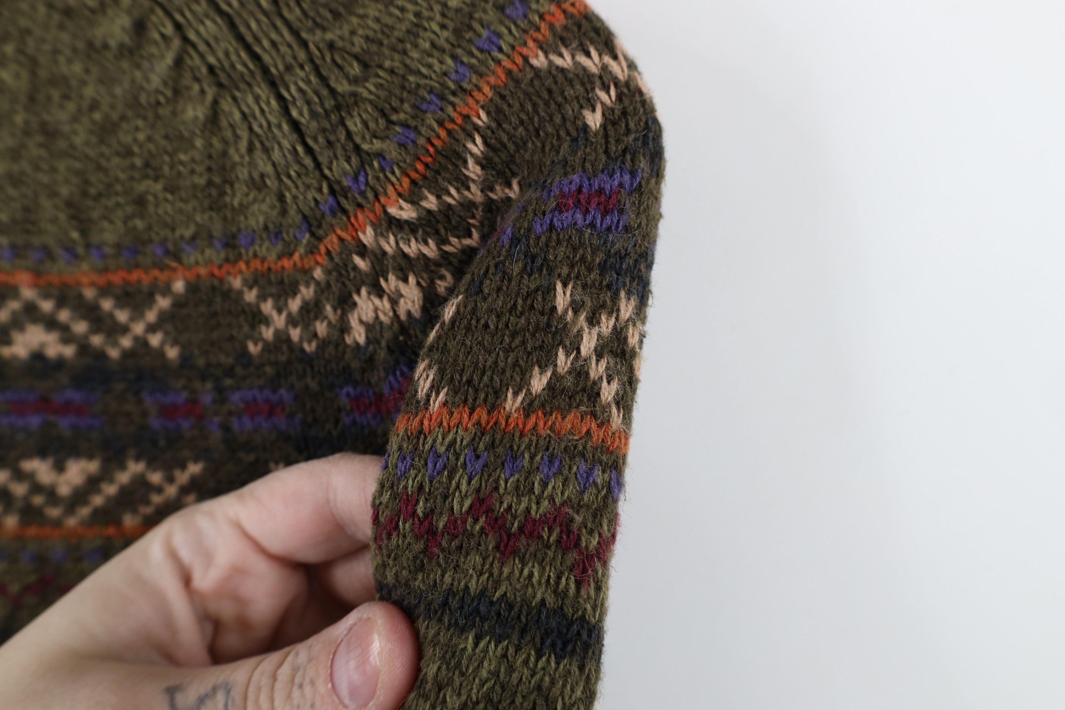 Vintage Vintage 90s Streetwear Rainbow Fair Isle Marled Knit Sweater Size M / US 6-8 / IT 42-44 - 6 Thumbnail