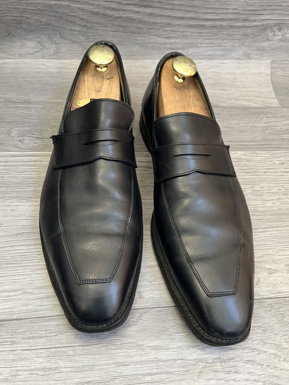 Crockett & Jones Crockett and jones Merton black leatherp enny loafer Size US 11 / EU 44 - 9 Thumbnail