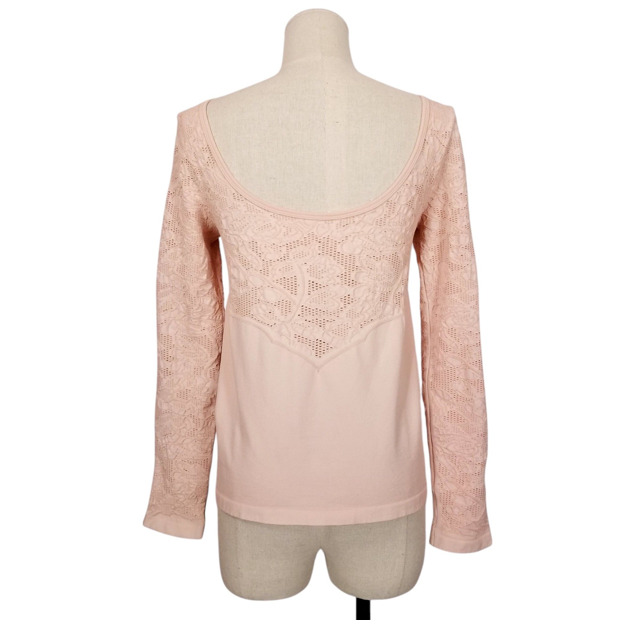Anthropologie Floral Textured Reversible Stretch Top Size M / US 6-8 / IT 42-44 - 4 Thumbnail