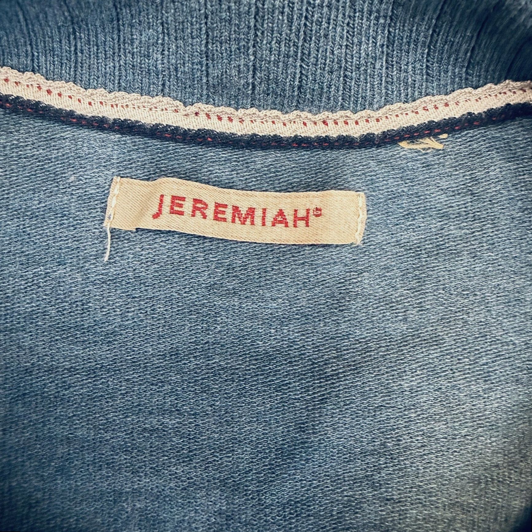 Vintage Jeremiah Shirt Mens XL Blue Long Sleeve Stretch Cotton Spandex Collared Polo Solid Size US XL / EU 56 / 4 - 4 Thumbnail