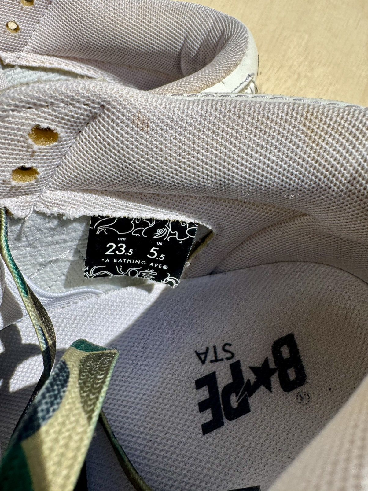 Bape × Nigo OG BAPE A BATHING APE VINTAGE NIGO JAPAN SNEAKERS Size US 5.5 / EU 38 - 8 Thumbnail