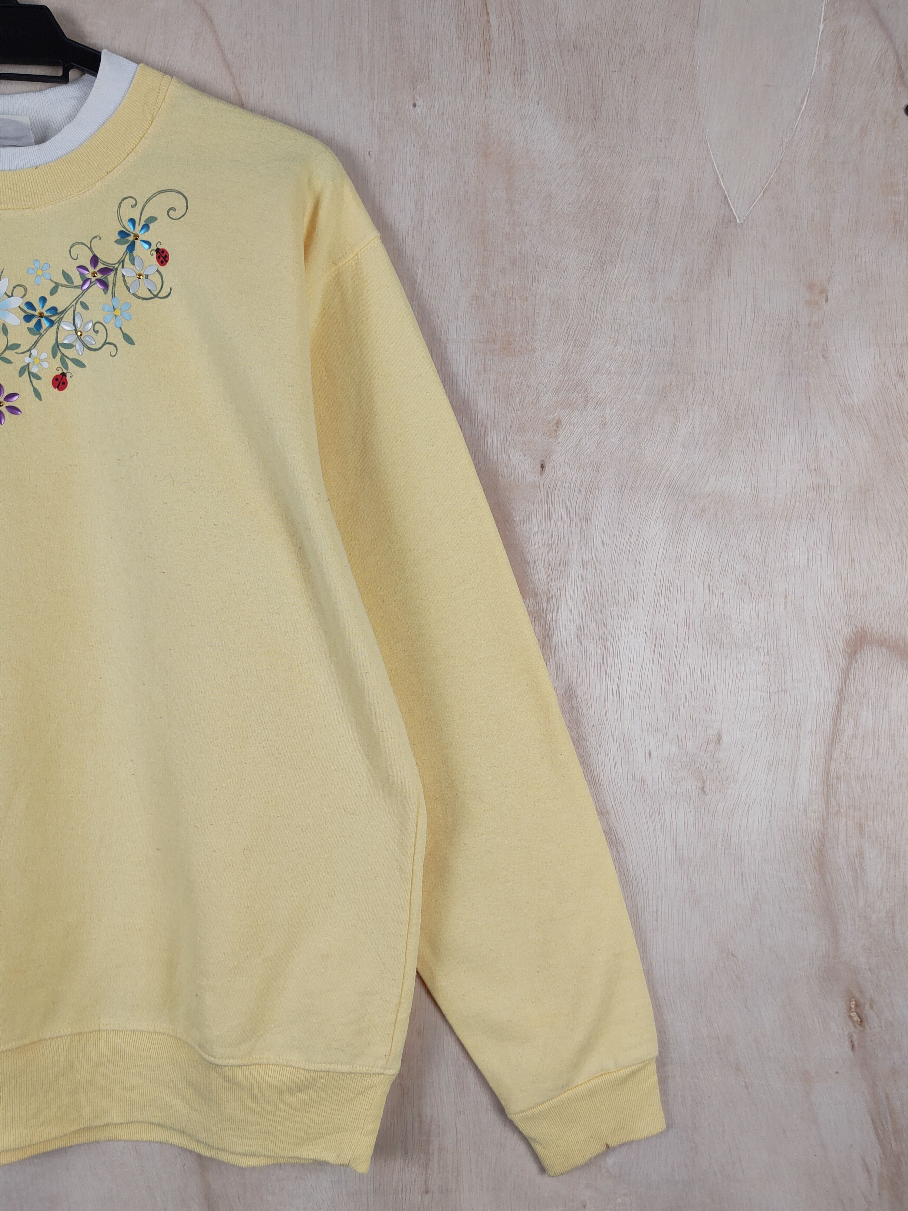 Japanese Brand Top Stitch art double collar Yellow Sweatshirts #S2586 Size L / US 10 / IT 46 - 6 Thumbnail