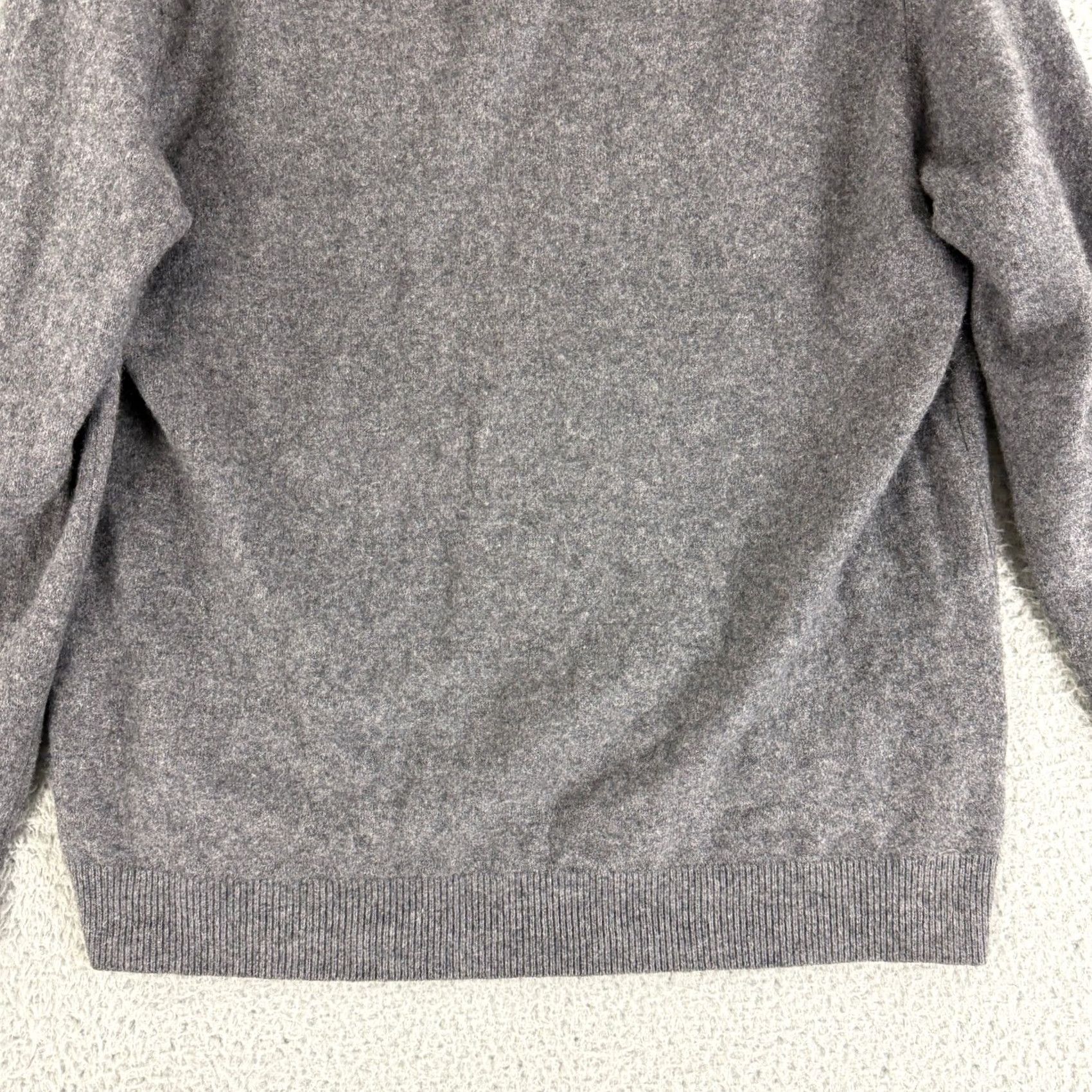 Lands' End Lands' End V-Neck Sweater Mens L Gray 100% Cashmere Blend Pullover 42-44 Size US L / EU 52-54 / 3 - 4 Thumbnail