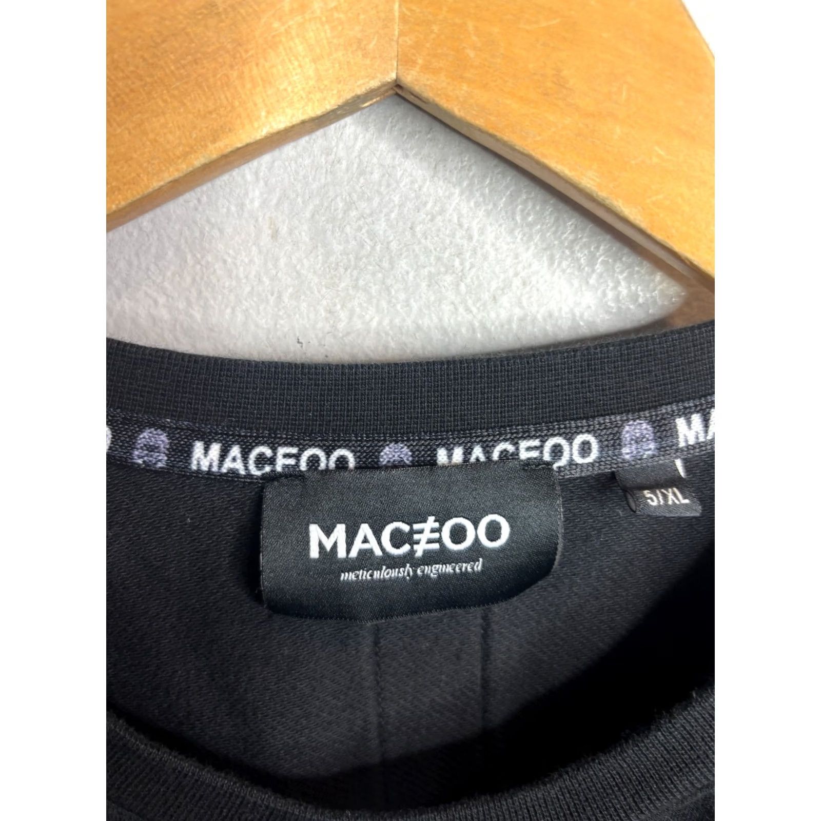 Maceoo MACEOO Men’s Crew Neck Long Sleeve Sweater Sweatshirt Black XL Knit Pullover Casual 80s 90s American Golf USA City Classic Shirt Mens Size US XL / EU 56 / 4 - 3 Thumbnail