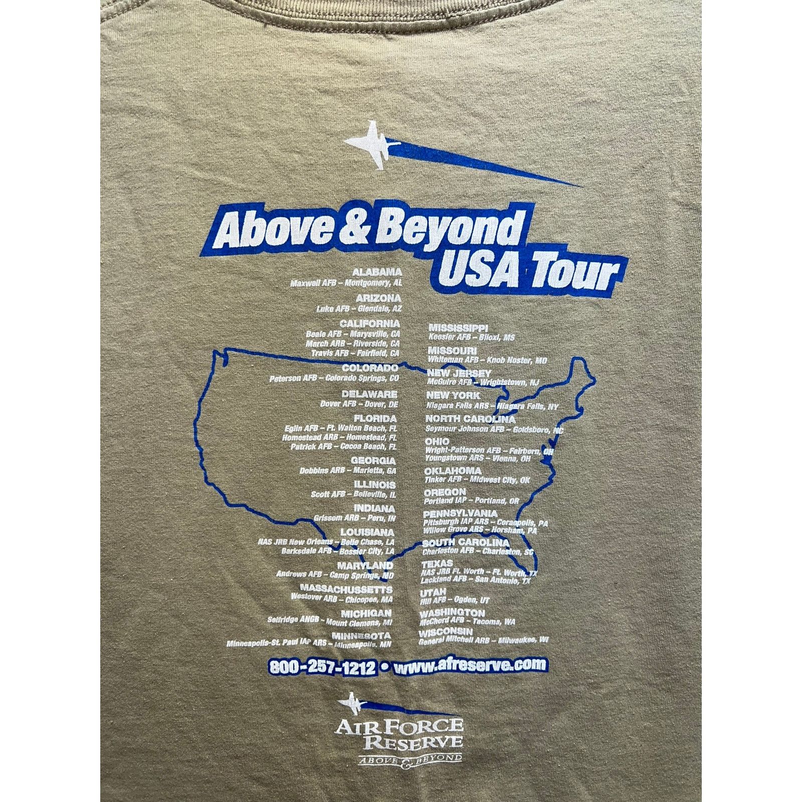 Delta Vintage Air Force Reserve Shirt Above & Beyond Tour Brown XL Size US XL / EU 56 / 4 - 6 Thumbnail