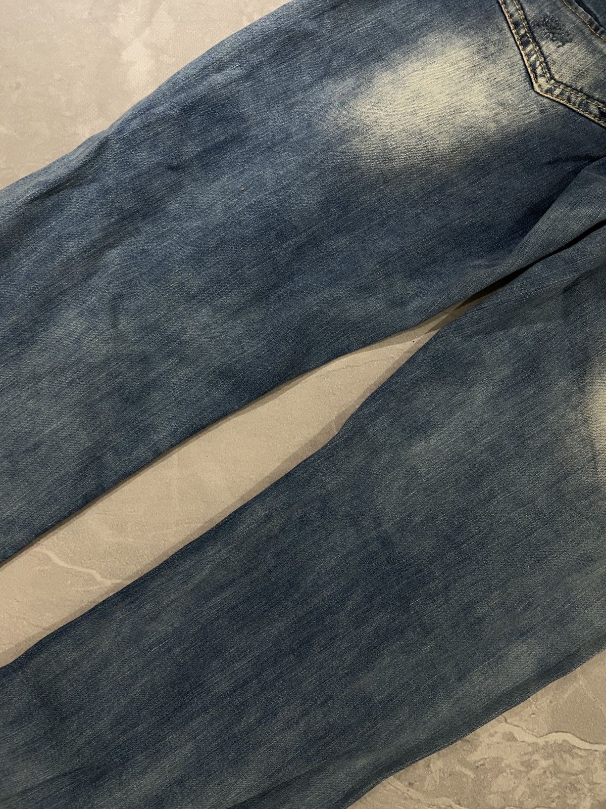 Japanese Brand Vintage Slim Fit Patchwork Distressed Jeans Y2K Size US 32 / EU 48 - 9 Thumbnail