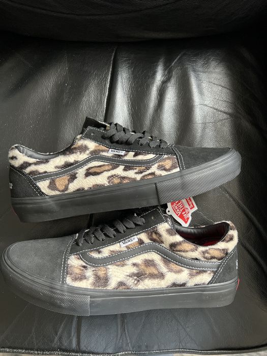 Supreme Supreme Leopard Black Old Skool Vans | Grailed