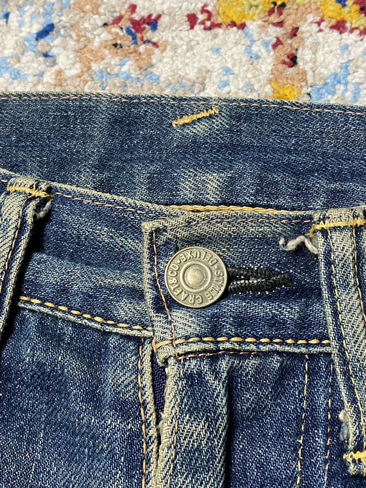 Evisu × Vintage Vintage Evisu Selvedge Slim Straight Distressed Jeans W27 Size US 27 - 12 Thumbnail