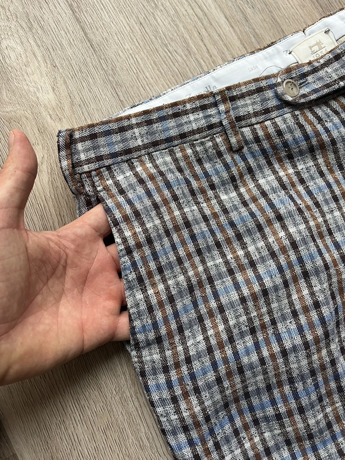 Zanella Zanella Checked Dress Trousers Chino Pants Size US 36 / EU 52 - 2 Thumbnail