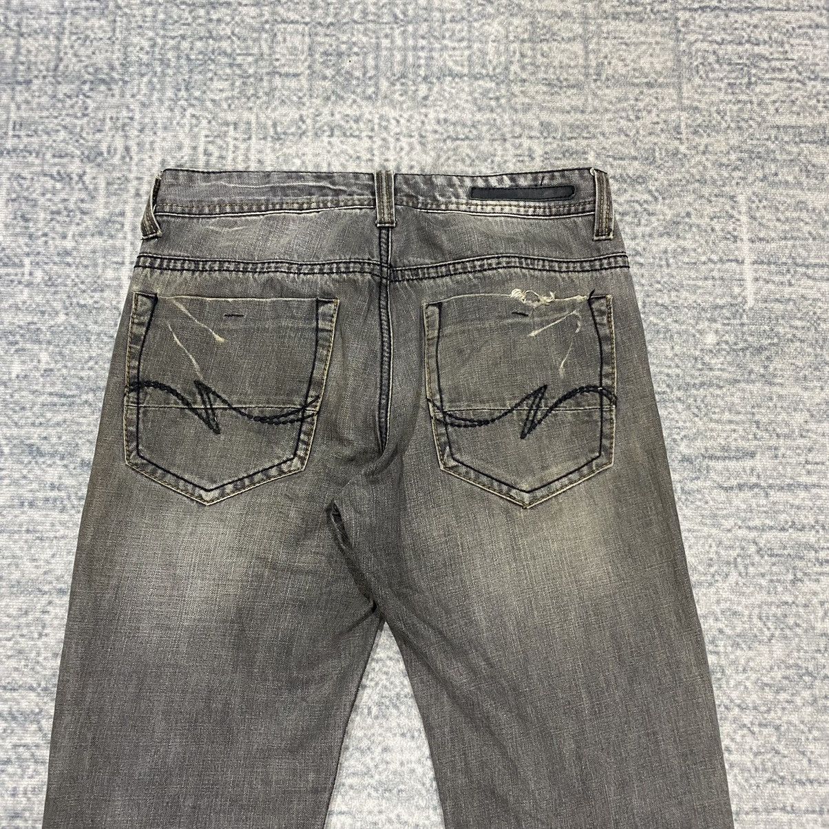 Beauty Beast × Hysteric Glamour × Japanese Brand Sick☠️ NII Jeans Mud Wash Thrashed Denim Punk Grunge 90s Size US 32 / EU 48 - 11 Thumbnail