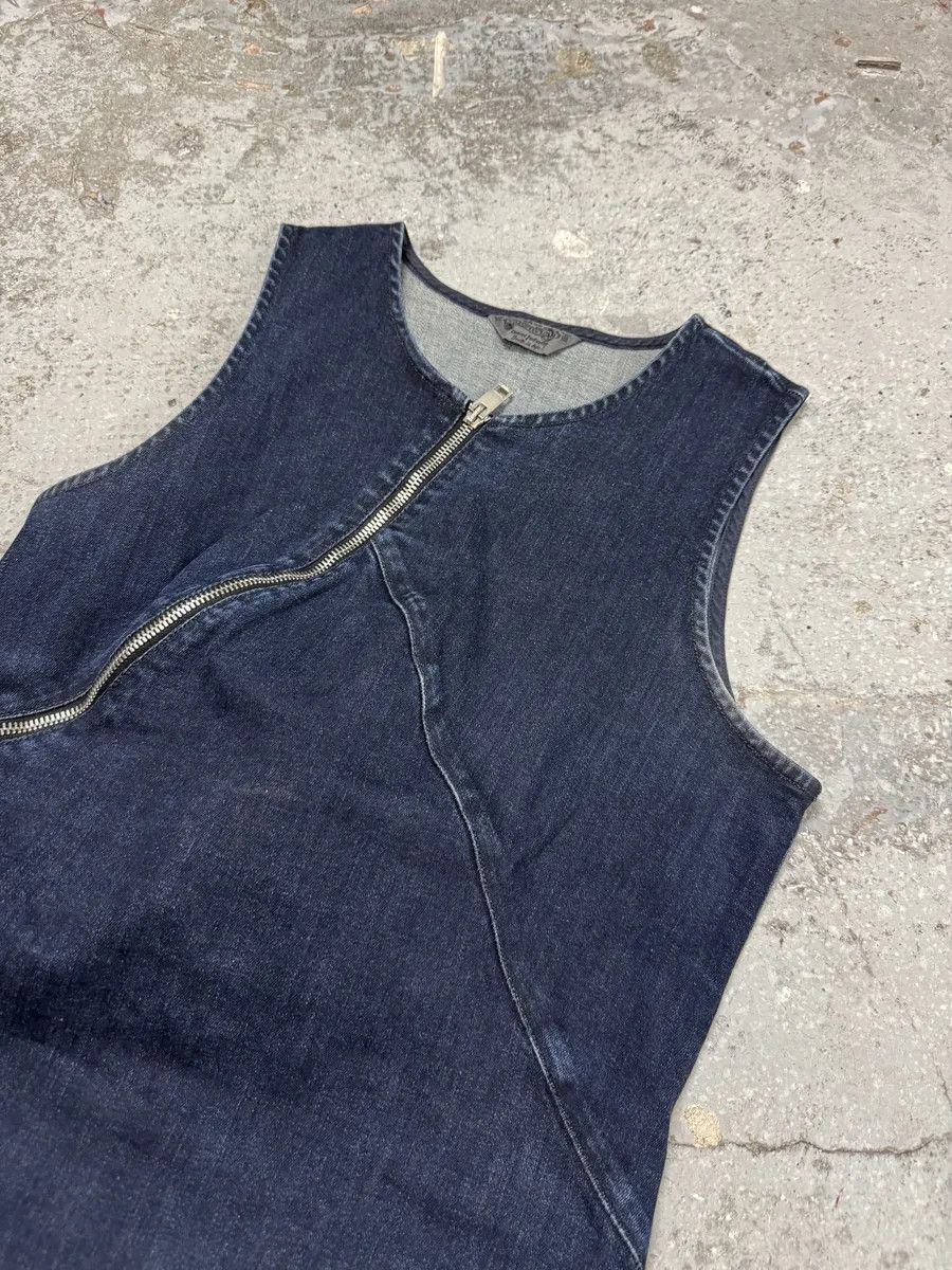 2000s Diesel Tornado Zip Blue Denim Dress