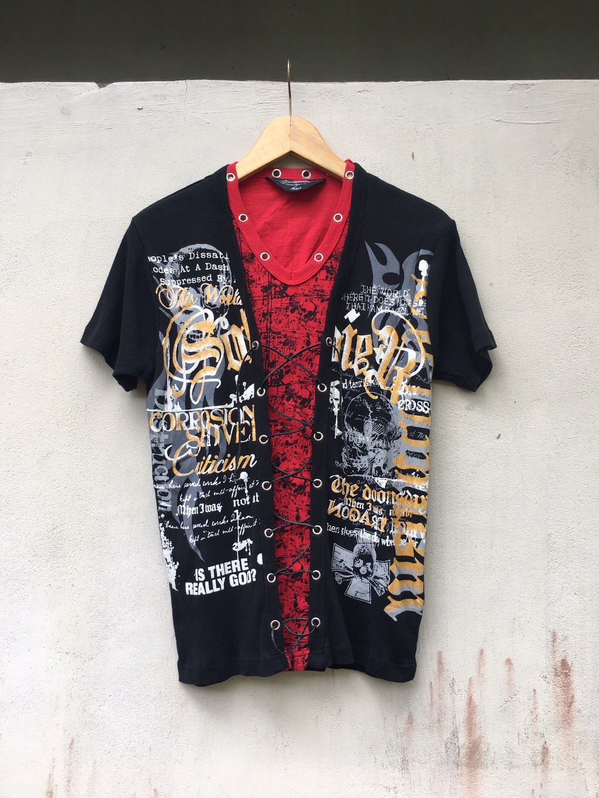 image of 14Th Addiction x Avant Garde Beaumere Skull Poem Lgb Ifsixwasnine Style in Black (Size Medium)