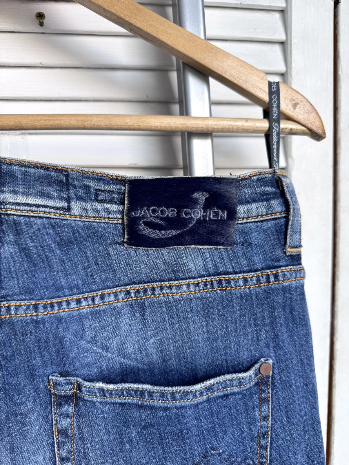 Jacob Cohen Jacob Cohen Blue Cotton Straight Leg Mid Rise Denim Jeans Size 27" / US 4 / IT 40 - 10 Thumbnail