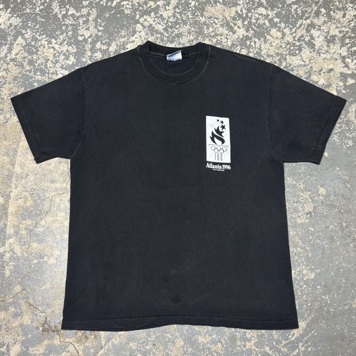 USA Olympics Vintage Atlanta Olympics Black 1996 Tshirt Size US L / EU 52-54 / 3 - 3 Thumbnail