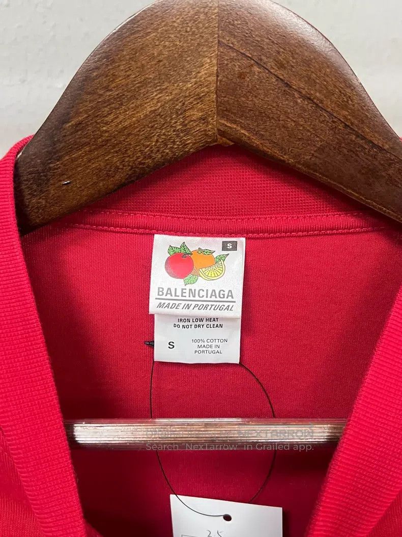 Balenciaga Balenciaga Red Slogan Short Sleeve Size US XL / EU 56 / 4 - 3 Thumbnail