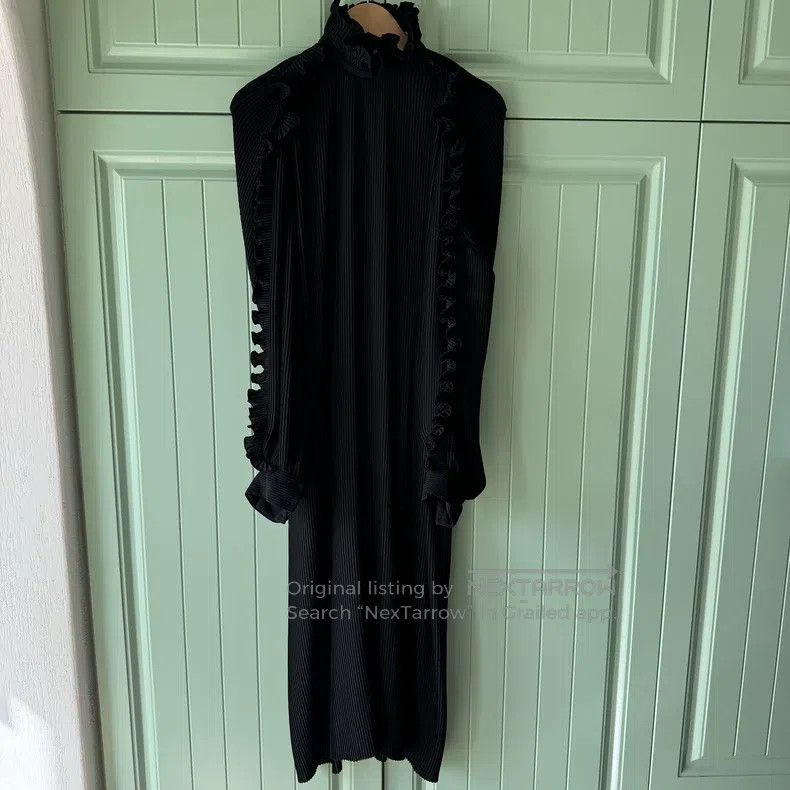 Balenciaga Black Pleated Dress