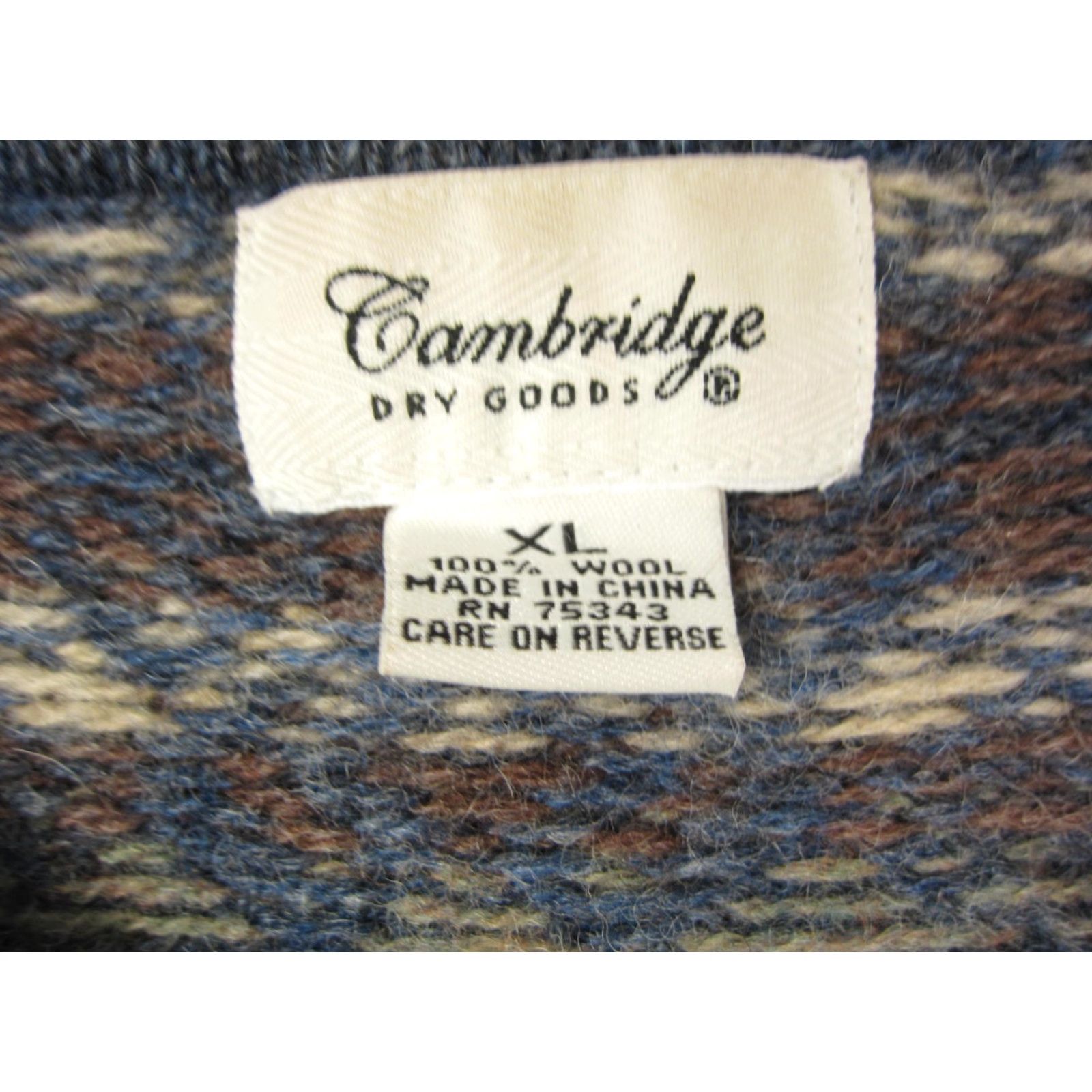 Vintage VINTAGE Cambridge Cardigan Womens XL Blue Wool Knit Cardigan Crew Neck Long Sleeve Size XL / US 12-14 / IT 48-50 - 4 Thumbnail