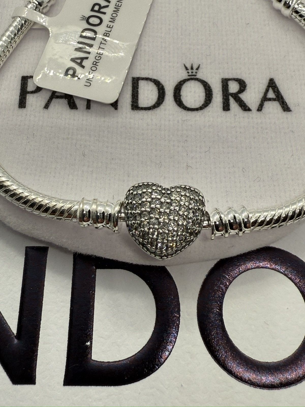 pandora Pandora Moments heart claps snake chain bracelet size 7.1 in Size ONE SIZE - 4 Thumbnail