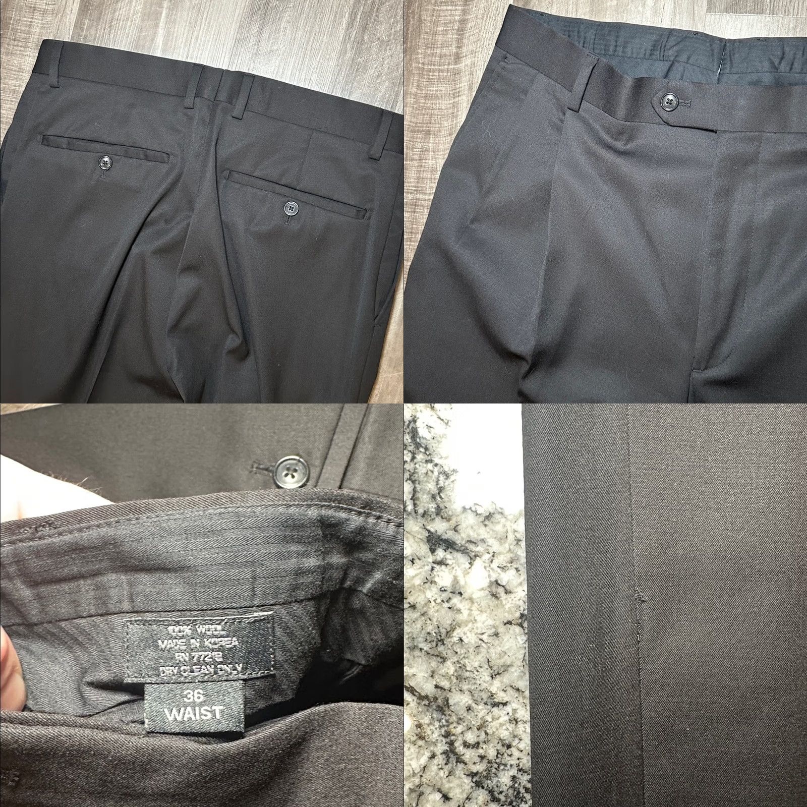 Pronto Uomo Pronto Uomo Suit Pronto Uomo Wool Black Three Button 2 Piece 42R Men’s Suit - 120s Wool Black Three Button 42R Mens Suit Size 42R - 9 Thumbnail