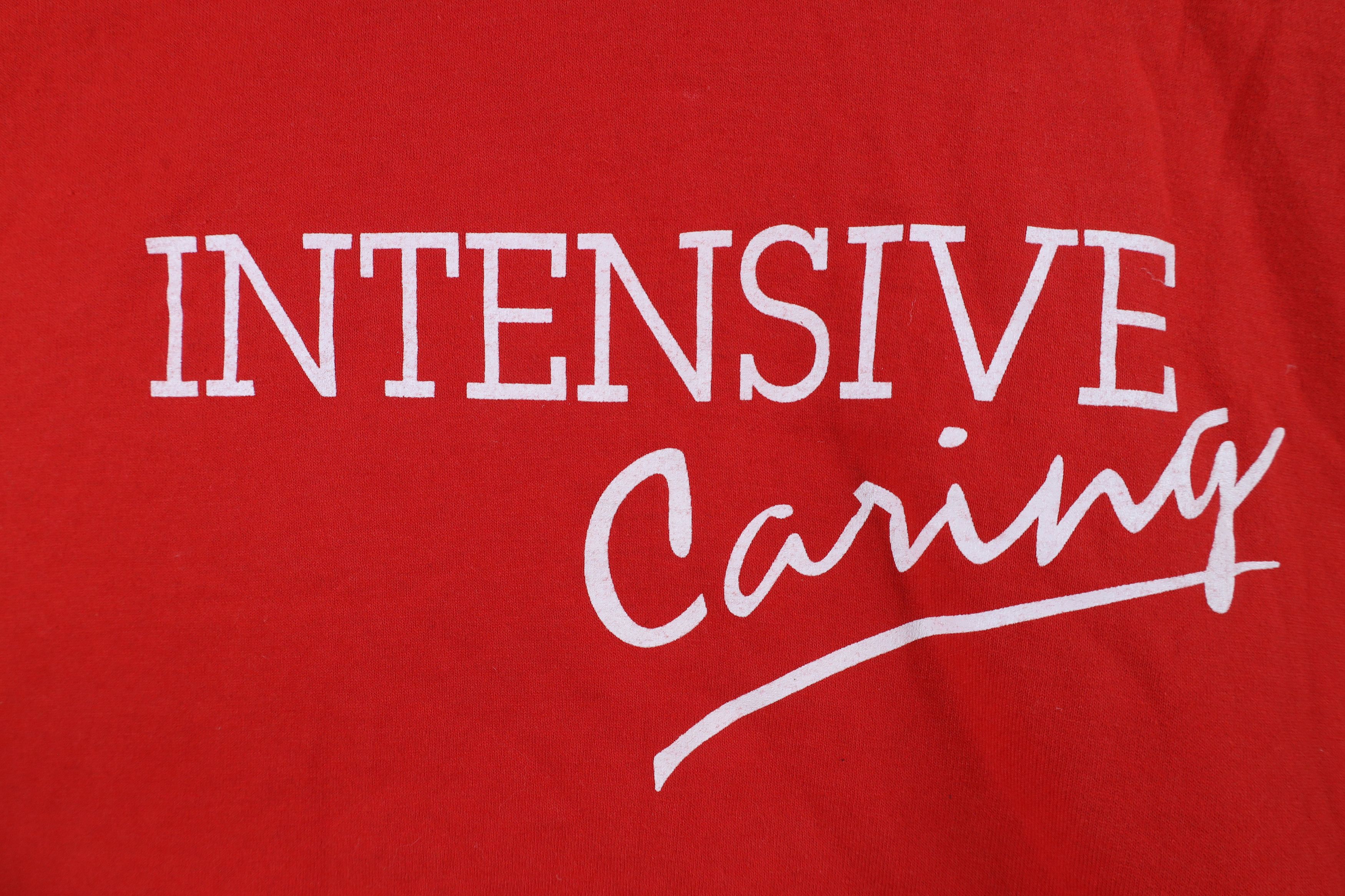 Vintage Vintage 90s Univeristy Hospital Intensive Caring T-Shirt USA Size L / US 10 / IT 46 - 4 Thumbnail