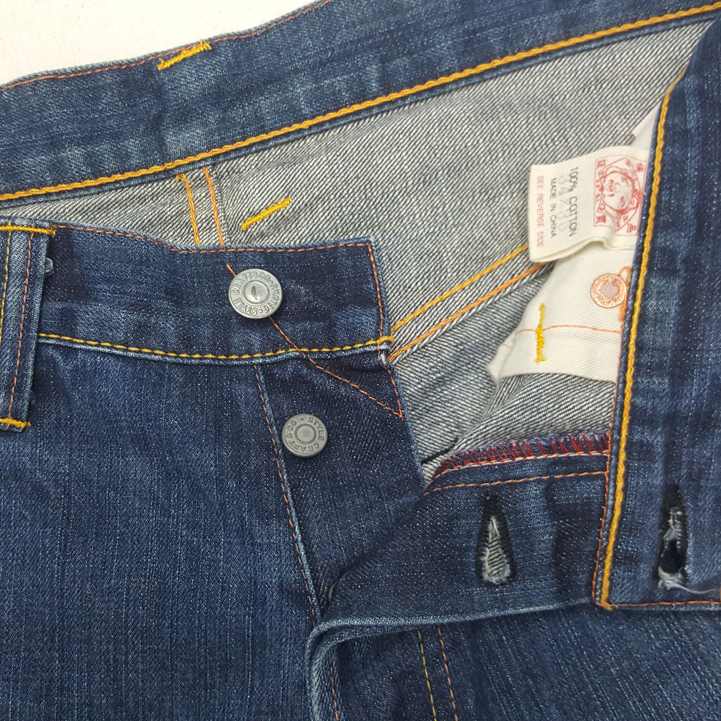 Evisu × Vintage Vintage Evisu Japan Custom Rare Daicock Denim Jeans Size US 32 / EU 48 - 12 Thumbnail