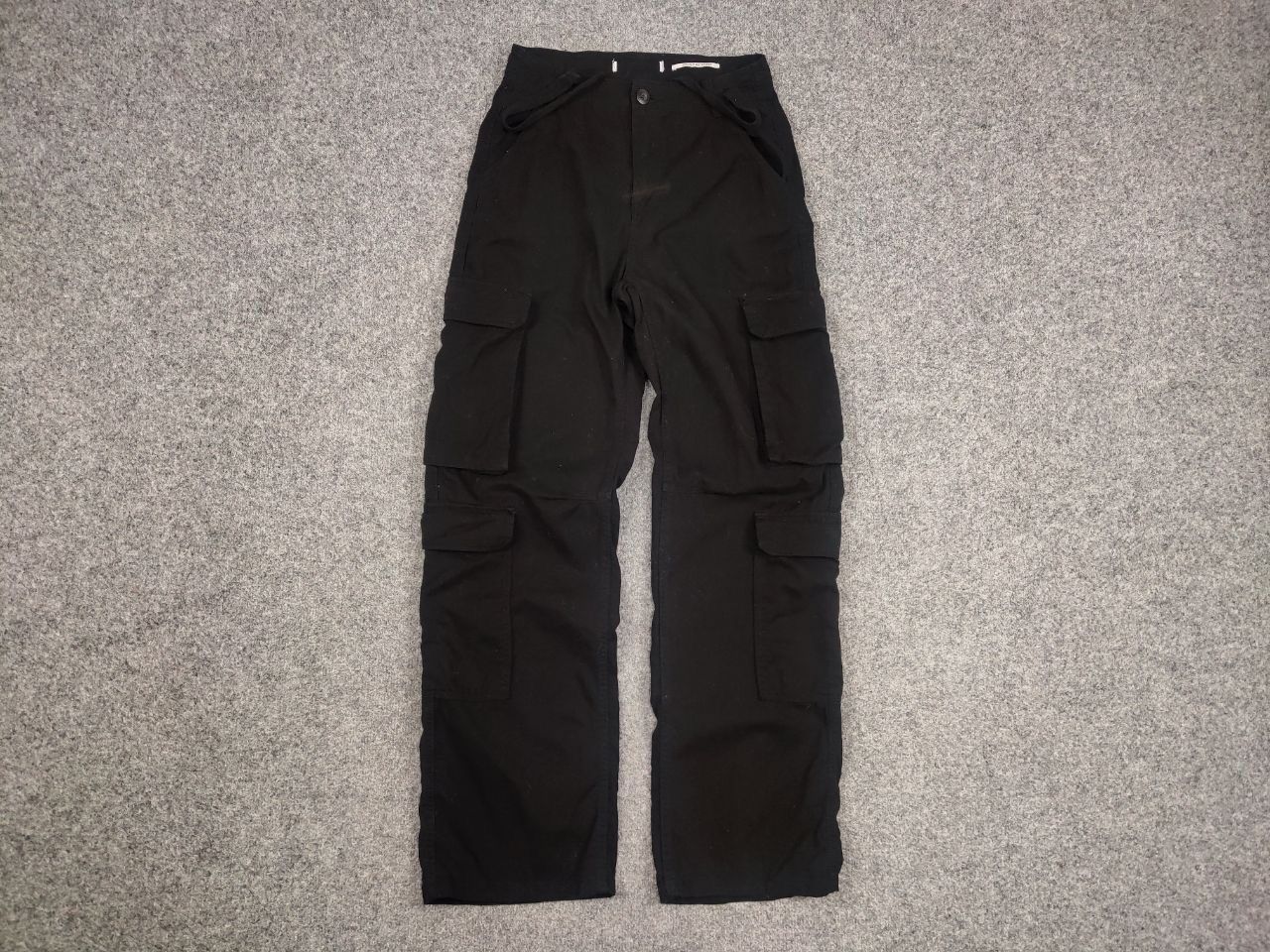 Japanese Brand Vintage Japanese Black Straight Multi Cargo Pants Y2K Style Size US 30 / EU 46 - 6 Thumbnail