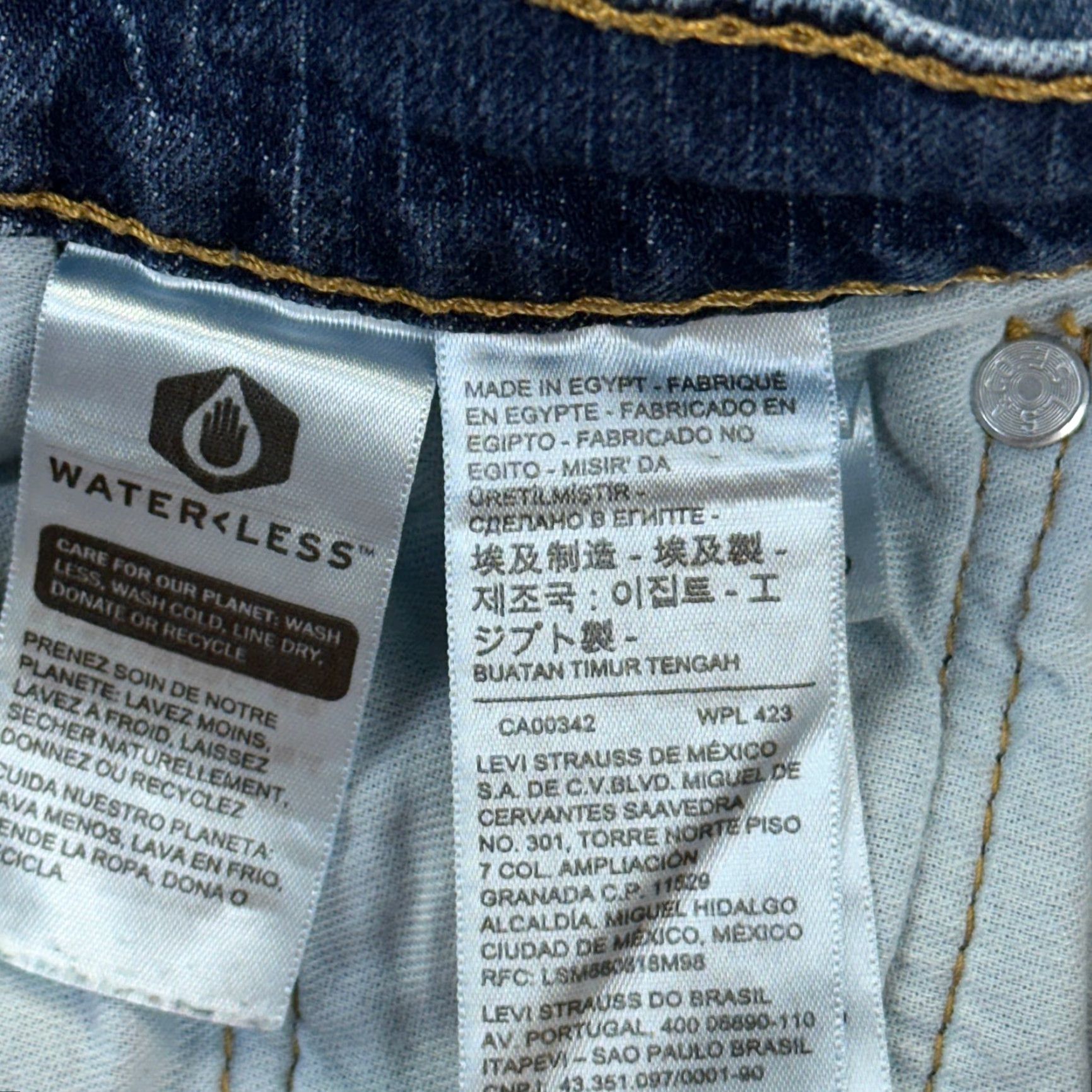 Levi's Levis 541 Jeans Mens 29x29 Blue Dark Wash Denim Athletic Taper Stretch 90s Cowboys Retro USA Jeans Mens Size US 29 - 6 Thumbnail