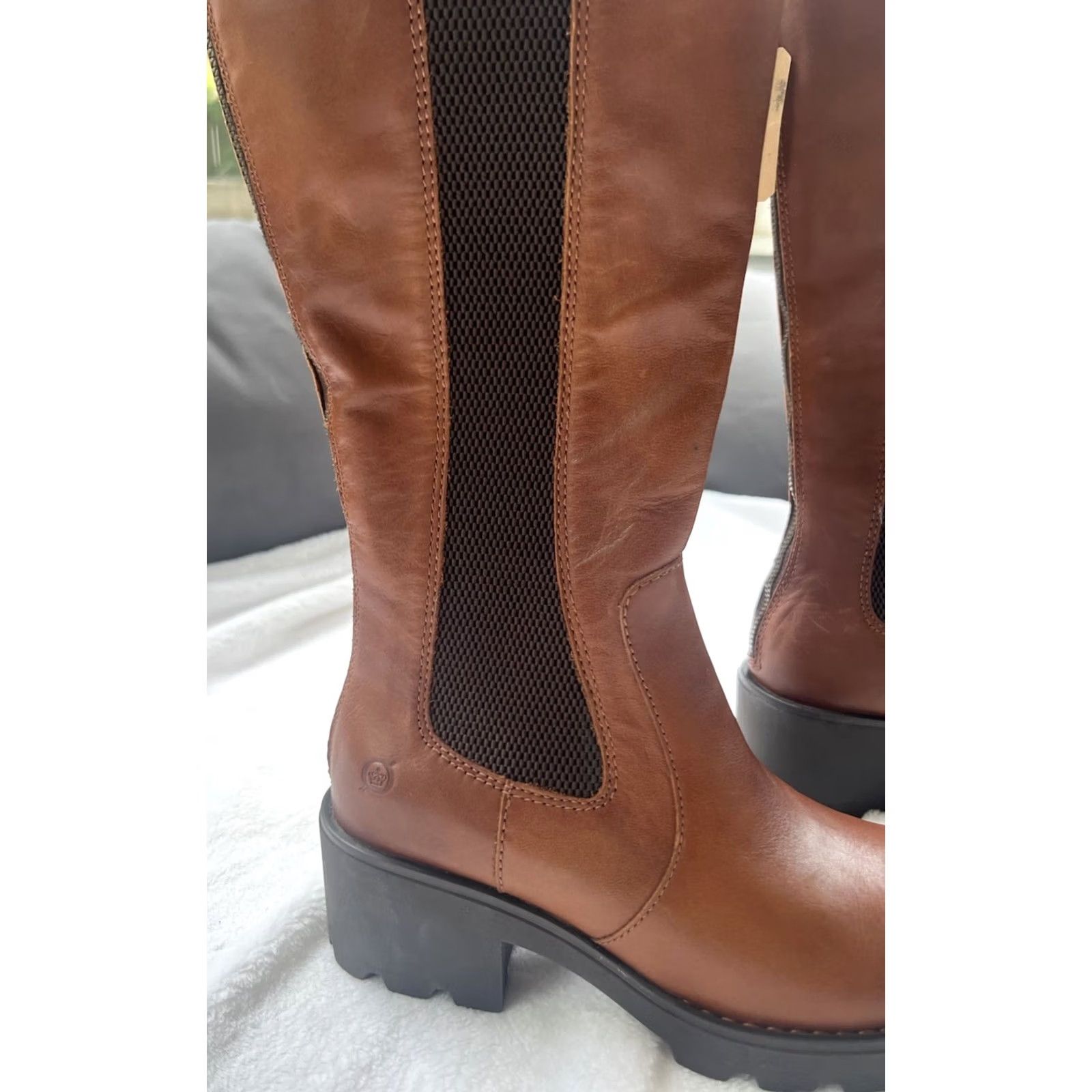 Vintage Børn GALDOT Boot Chelsea Brown Cuero Women 7 Boots" Size US 7 / IT 37 - 5 Thumbnail