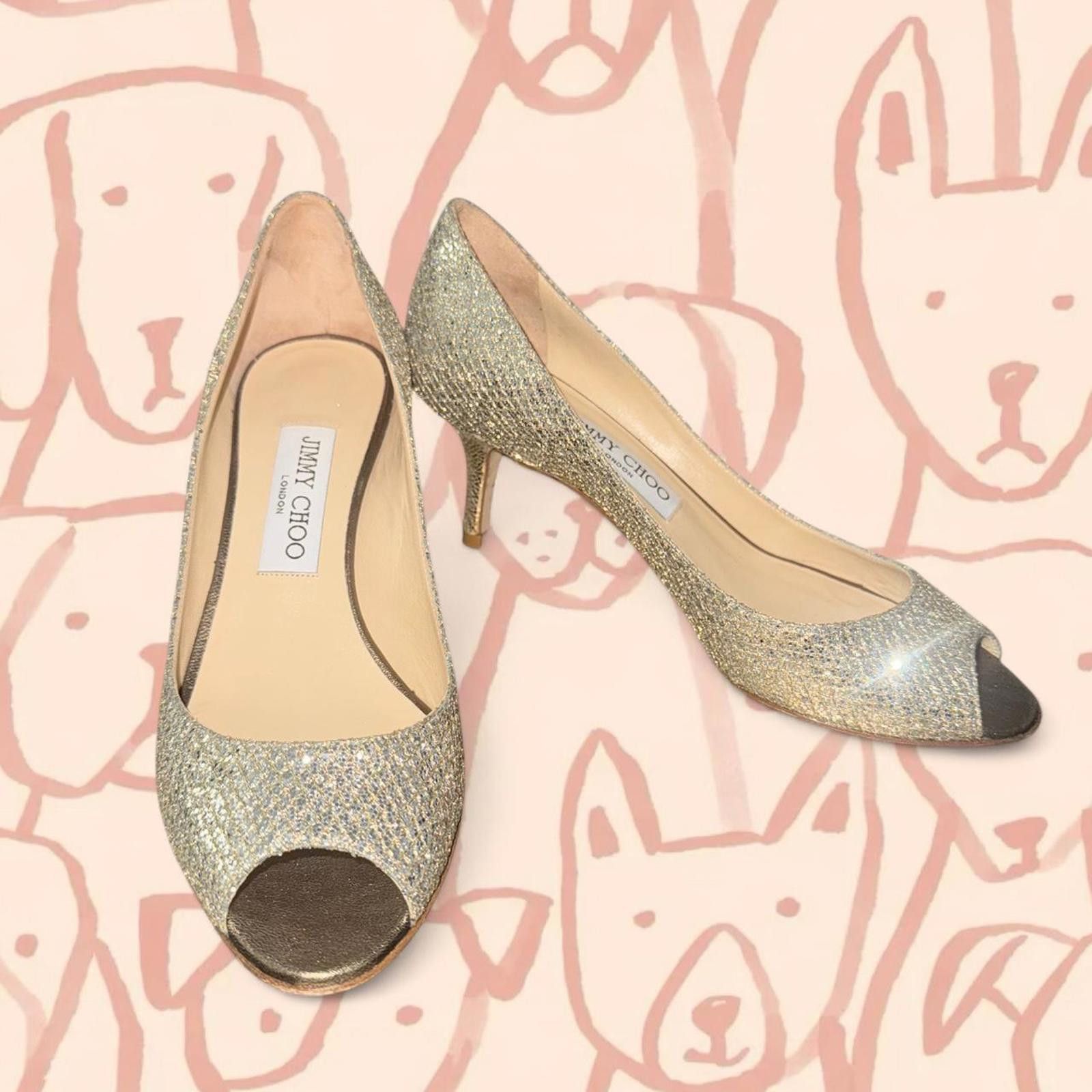 Jimmy Choo Jimmy Choo Isabel peep-toe pumps Size US 7 / IT 37 - 1 Thumbnail