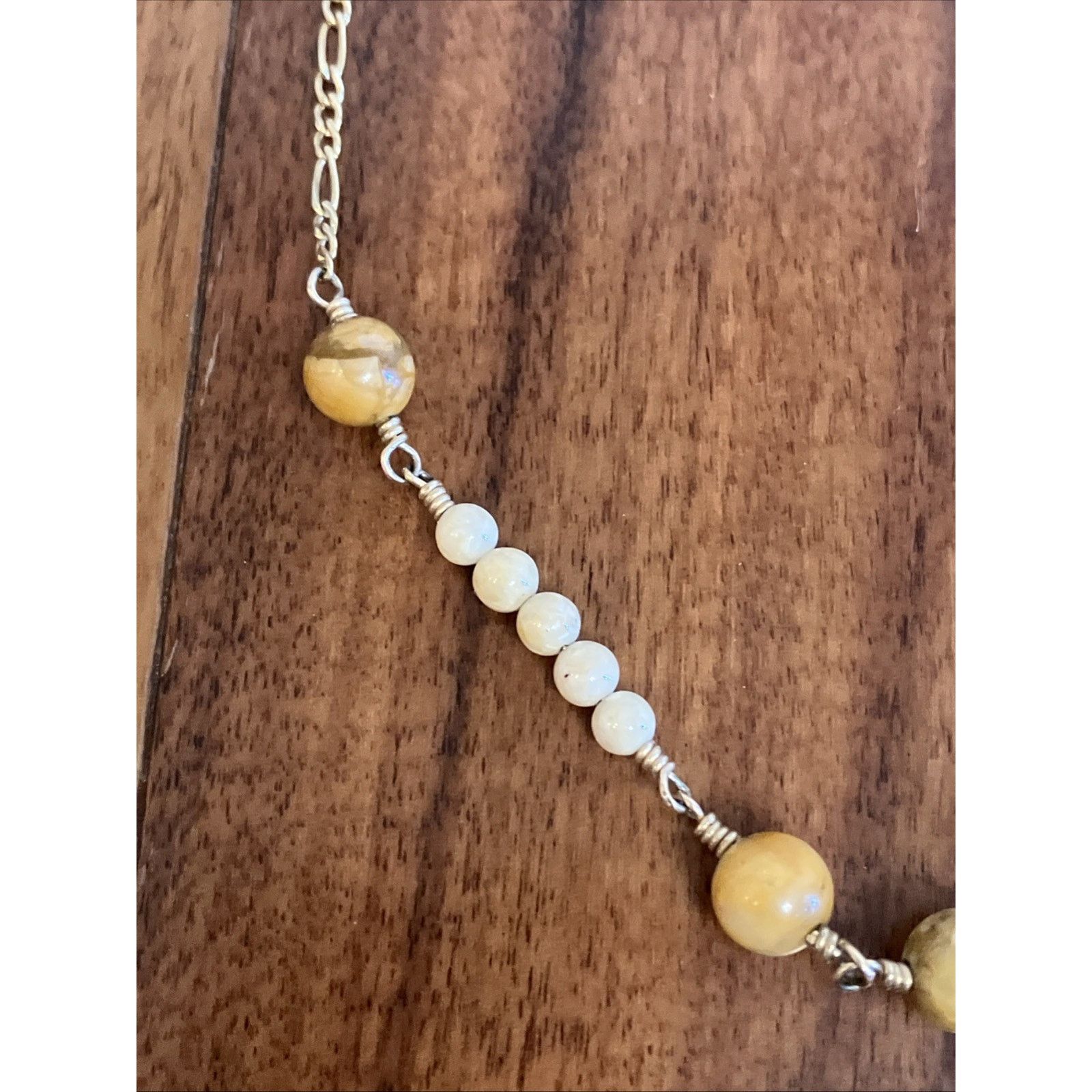 Other Vtg Gold Tone Statement Necklace Stone Beaded Modernist Y2k Size ONE SIZE - 13 Thumbnail