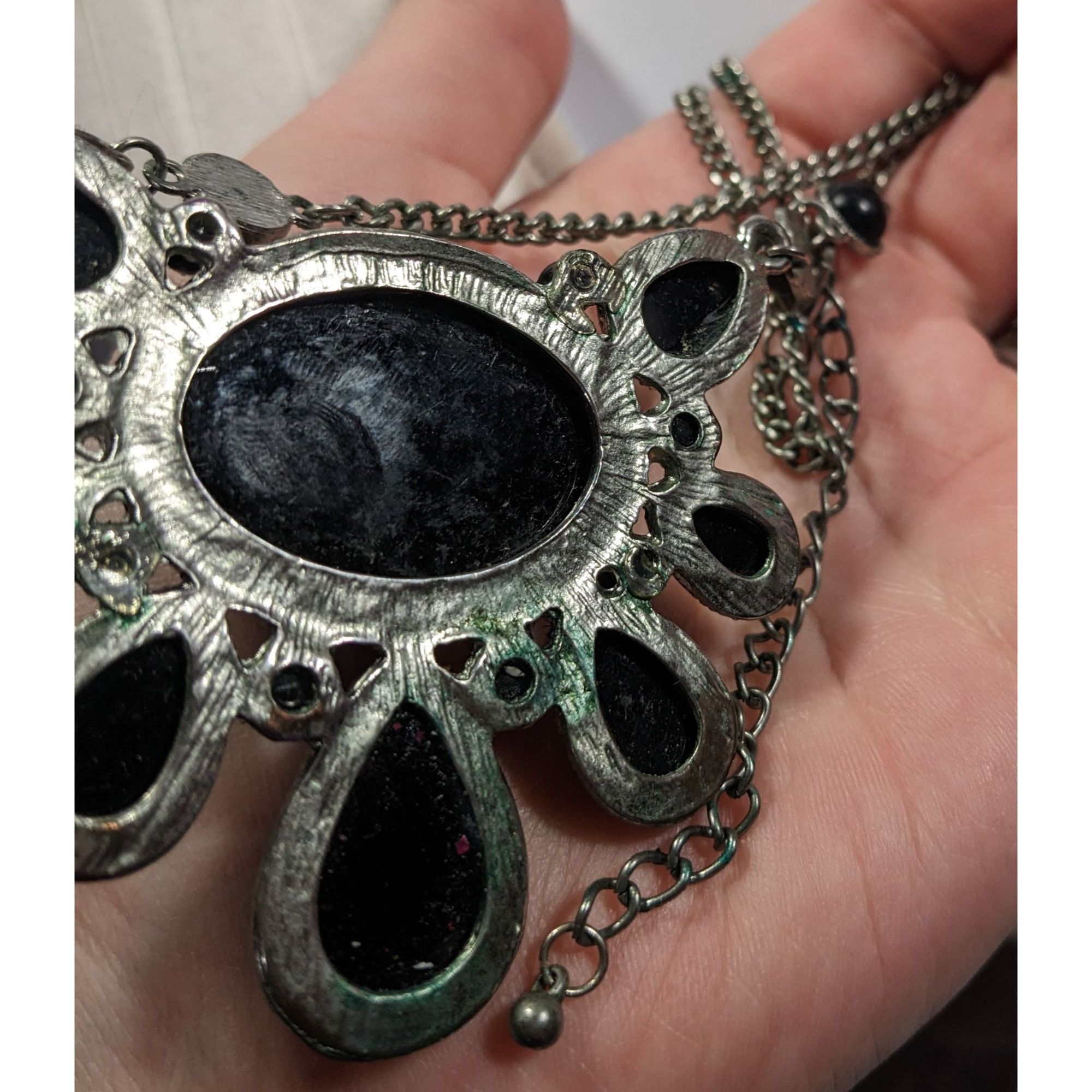 Other Elegant Gothic Bubbly Cabochon Statement Necklace Size ONE SIZE - 5 Thumbnail