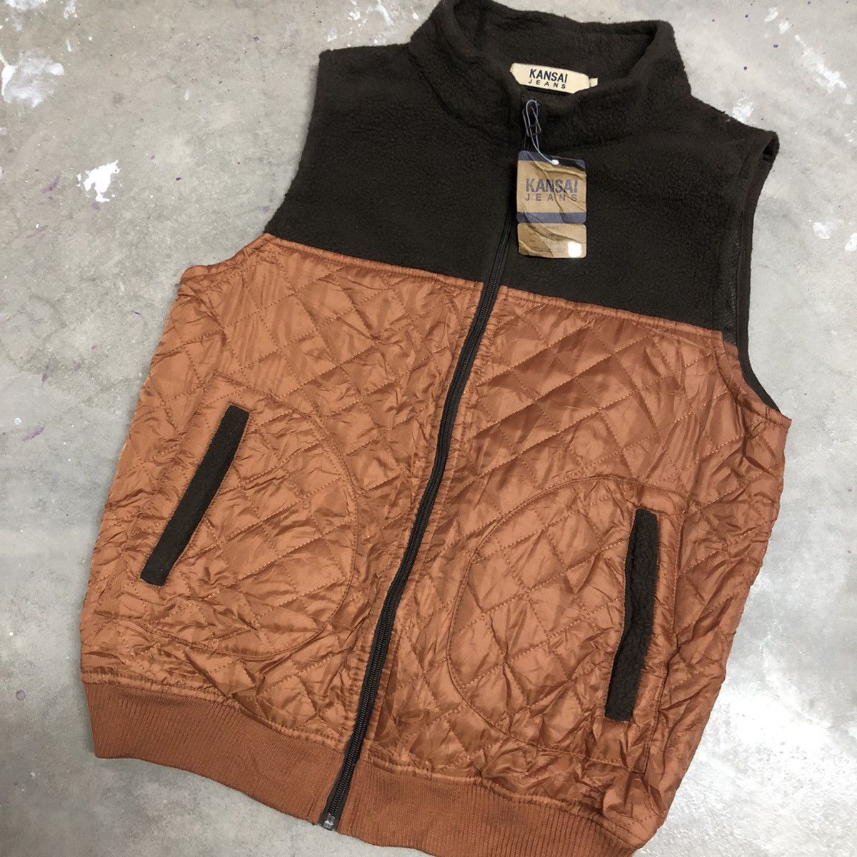 Designer × Japanese Brand × Kansai Yamamoto By Kansai Yamamoto!!! Kansai Jeans Winter Vest Size US L / EU 52-54 / 3 - 3 Thumbnail