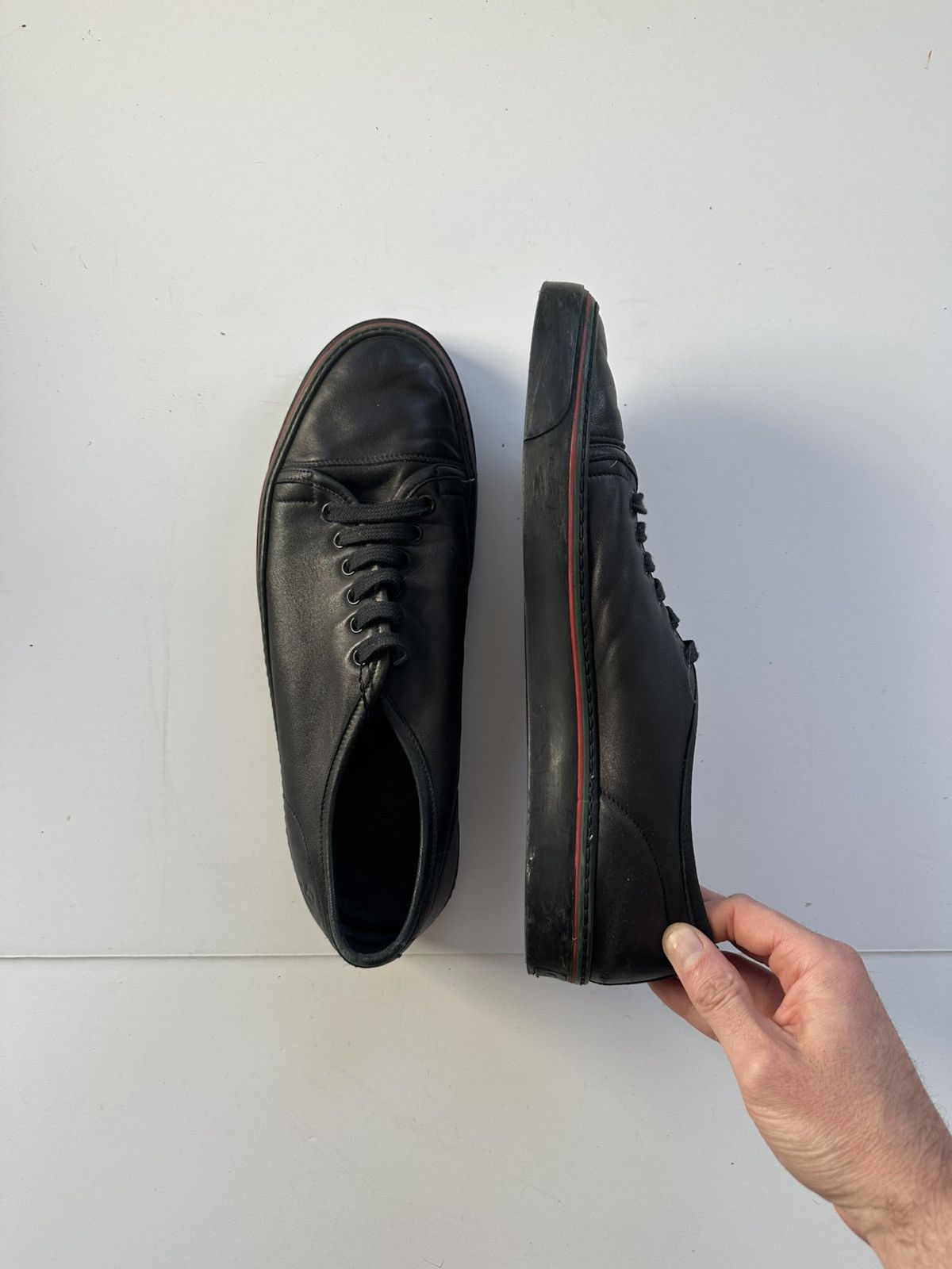 Gucci Low-Top Leather Sneakers Size US 10 / EU 43 - 3 Thumbnail