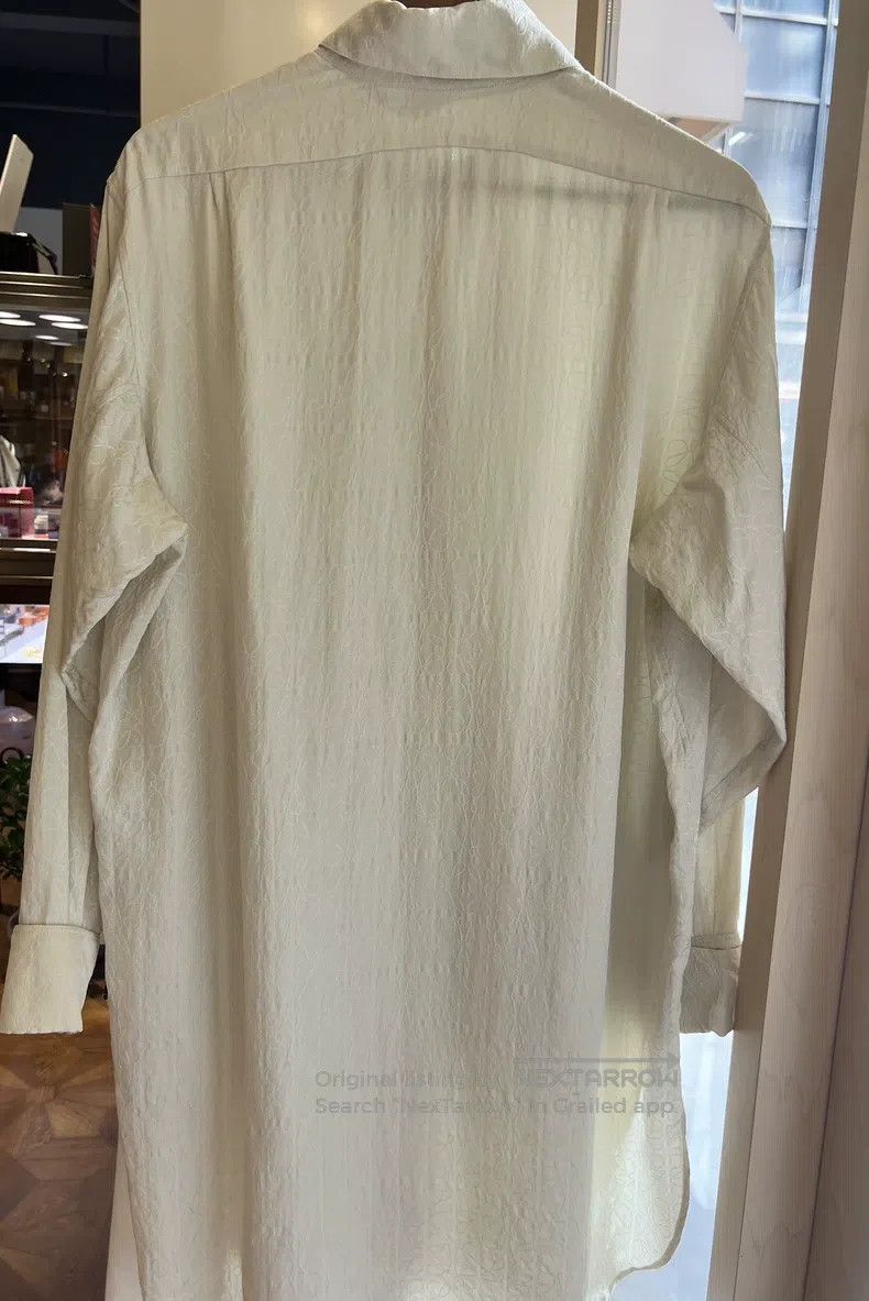 Loewe Loewe Off-White Silk Embroidered Shirt Dress Size XS / US 0-2 / IT 36-38 - 2 Thumbnail