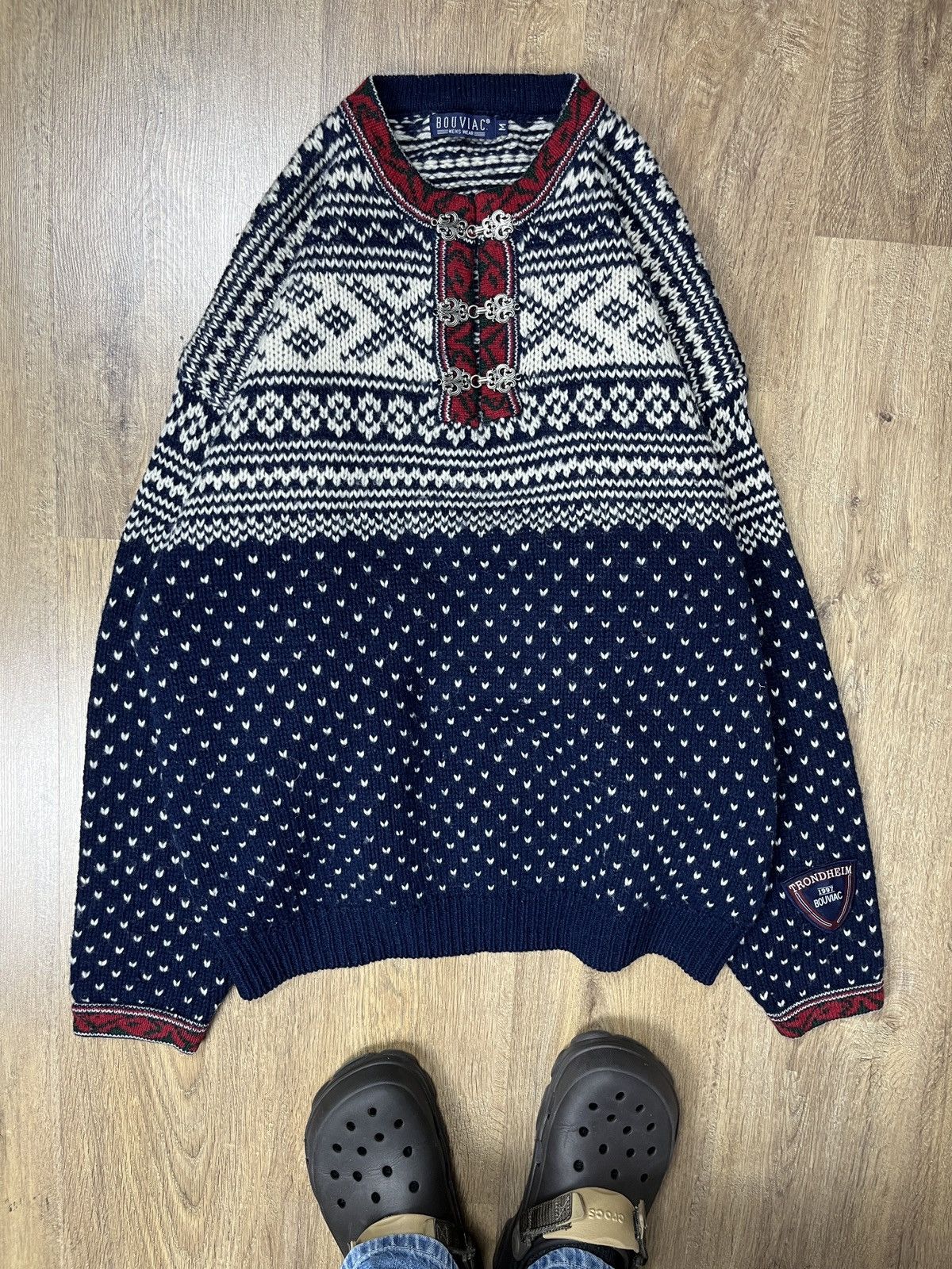 Vintage ➕ dales of Norway style trondheim 90s wool sweater rare Size US M / EU 48-50 / 2 - 1 Thumbnail