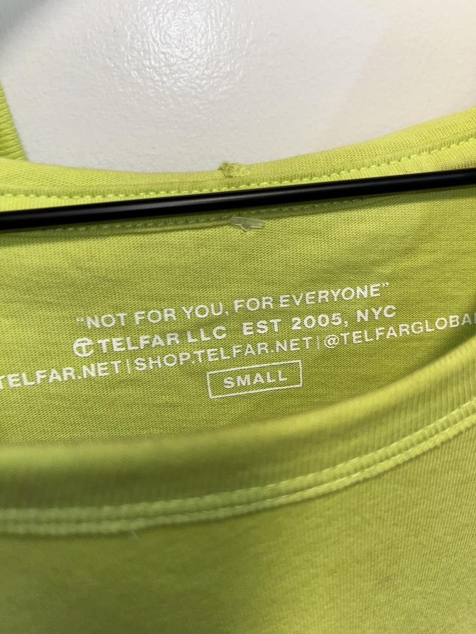 Telfar Lime Green Neon Hooded Performance Longsleeve Size US S / EU 44-46 / 1 - 5 Thumbnail