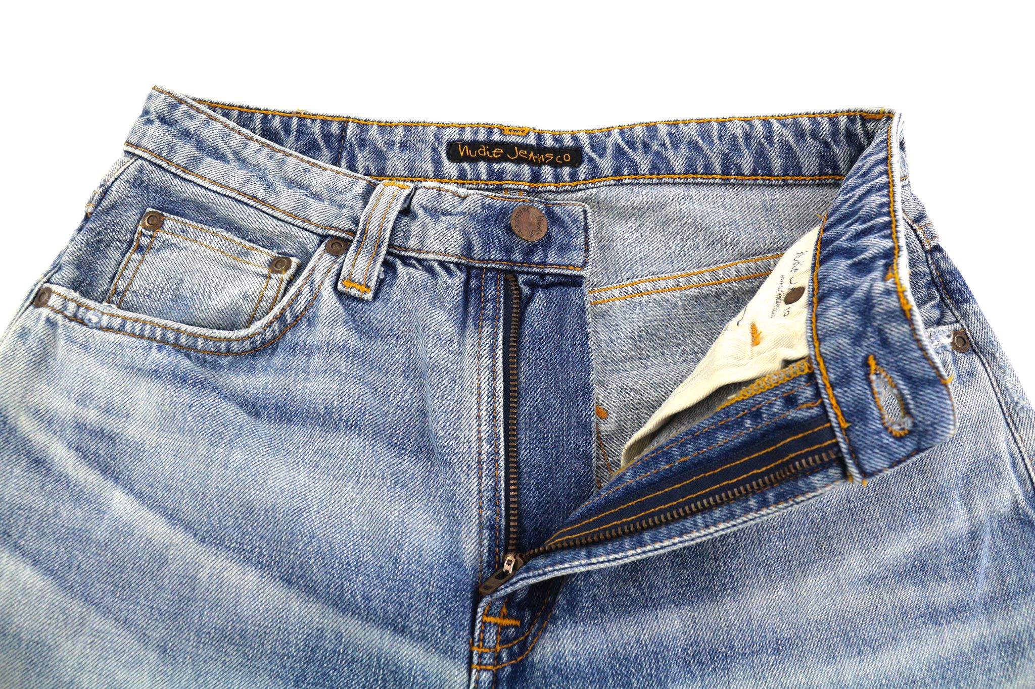 Nudie Jeans BREEZY BRITT W28/L32 Washed Blue Denim Jeans 82672 Size US 28 / EU 44 - 4 Thumbnail