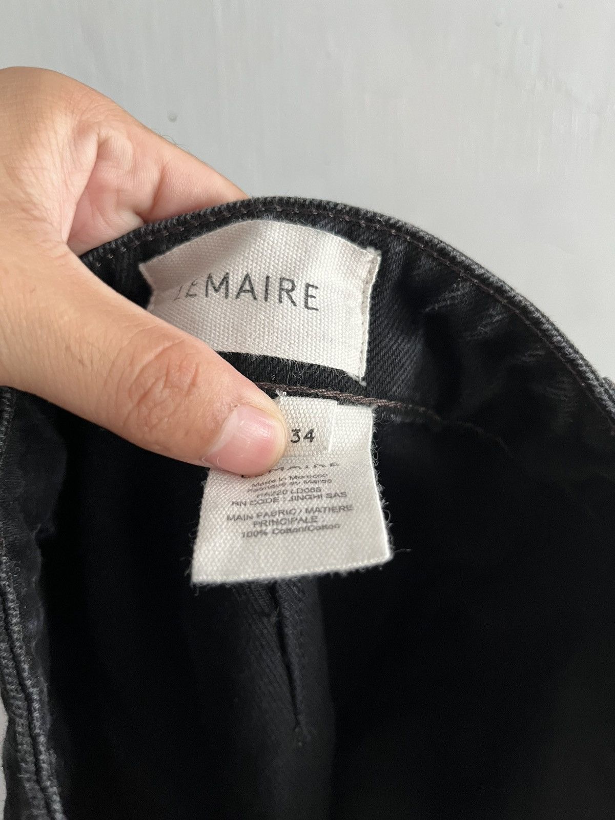 Lemaire LEMAIRE High Waisted Curved Pants - Black Size 24" / US 00 / IT 34 - 8 Thumbnail