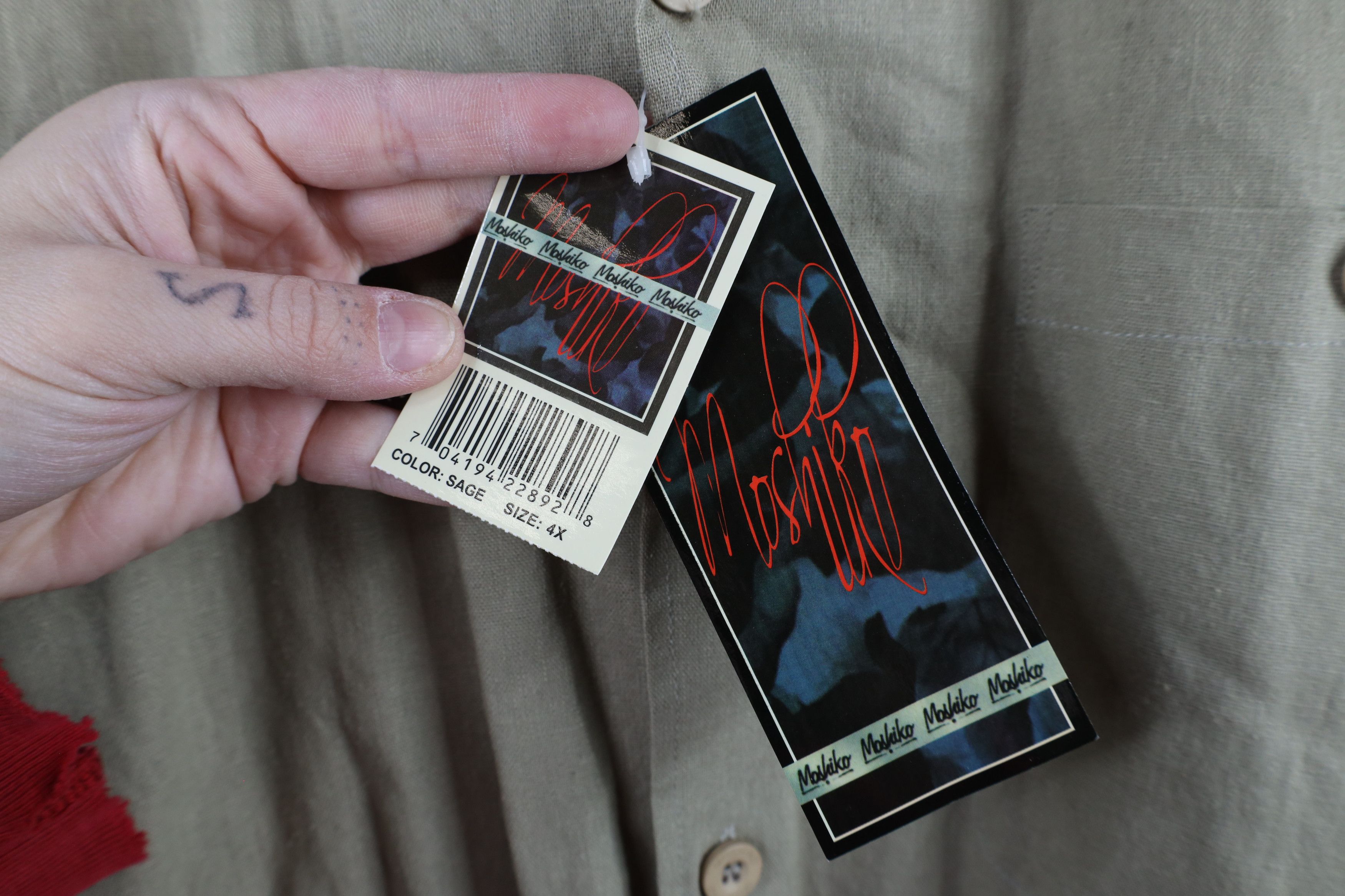 Vintage Deadstock Vintage 90s Streetwear Looped Collar Button Shirt Size US XXL / EU 58 / 5 - 4 Thumbnail